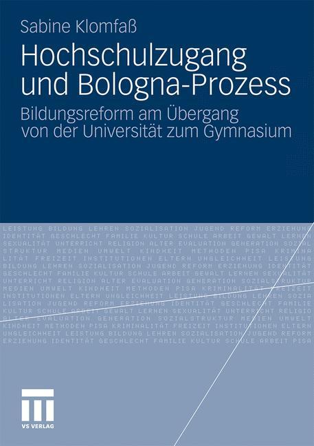 Hochschulzugang und Bologna-Prozess