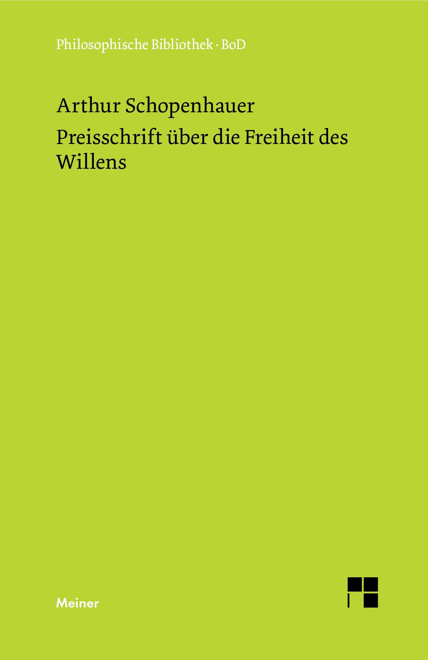 Preisschrift über die Freiheit des Willens