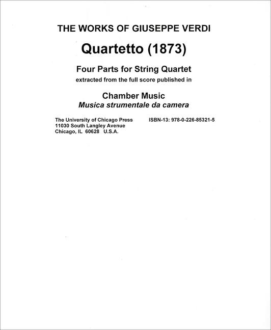 Quartetto: Four Parts for String Quartet Volume 1