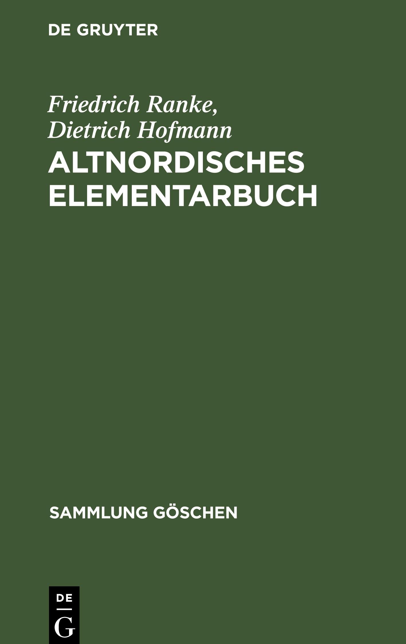 Altnordisches Elementarbuch