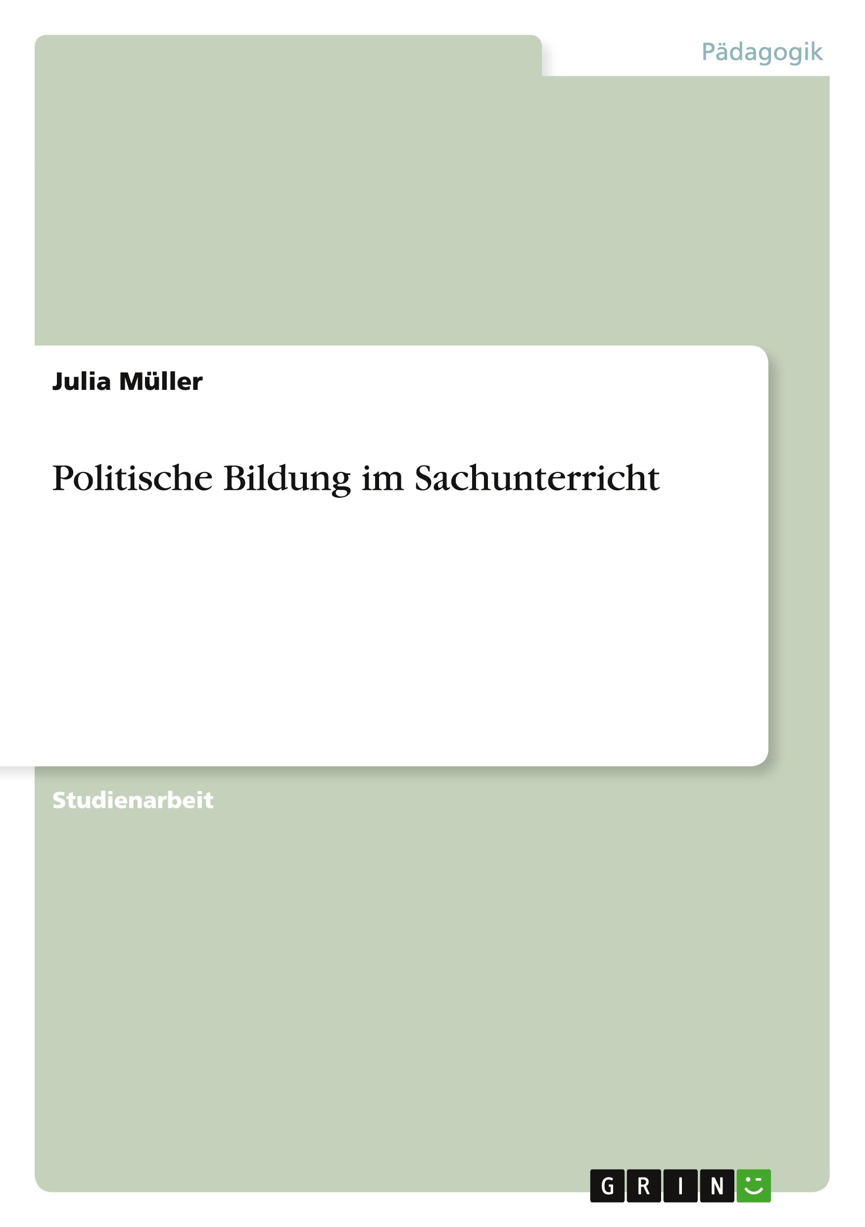 Politische Bildung im Sachunterricht