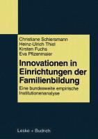 Innovationen in Einrichtungen der Familienbildung