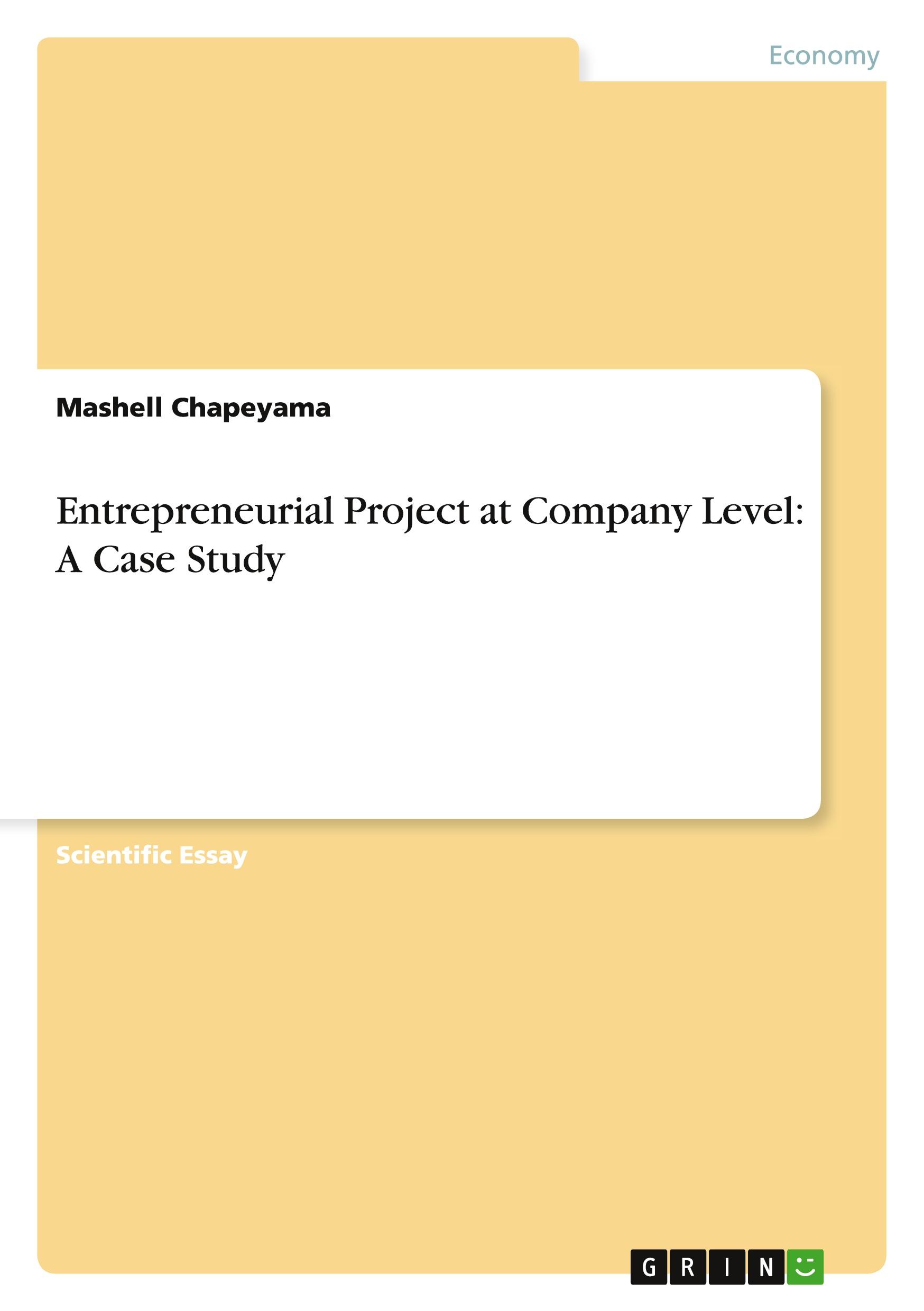 Entrepreneurial Project at Company Level: A Case Study