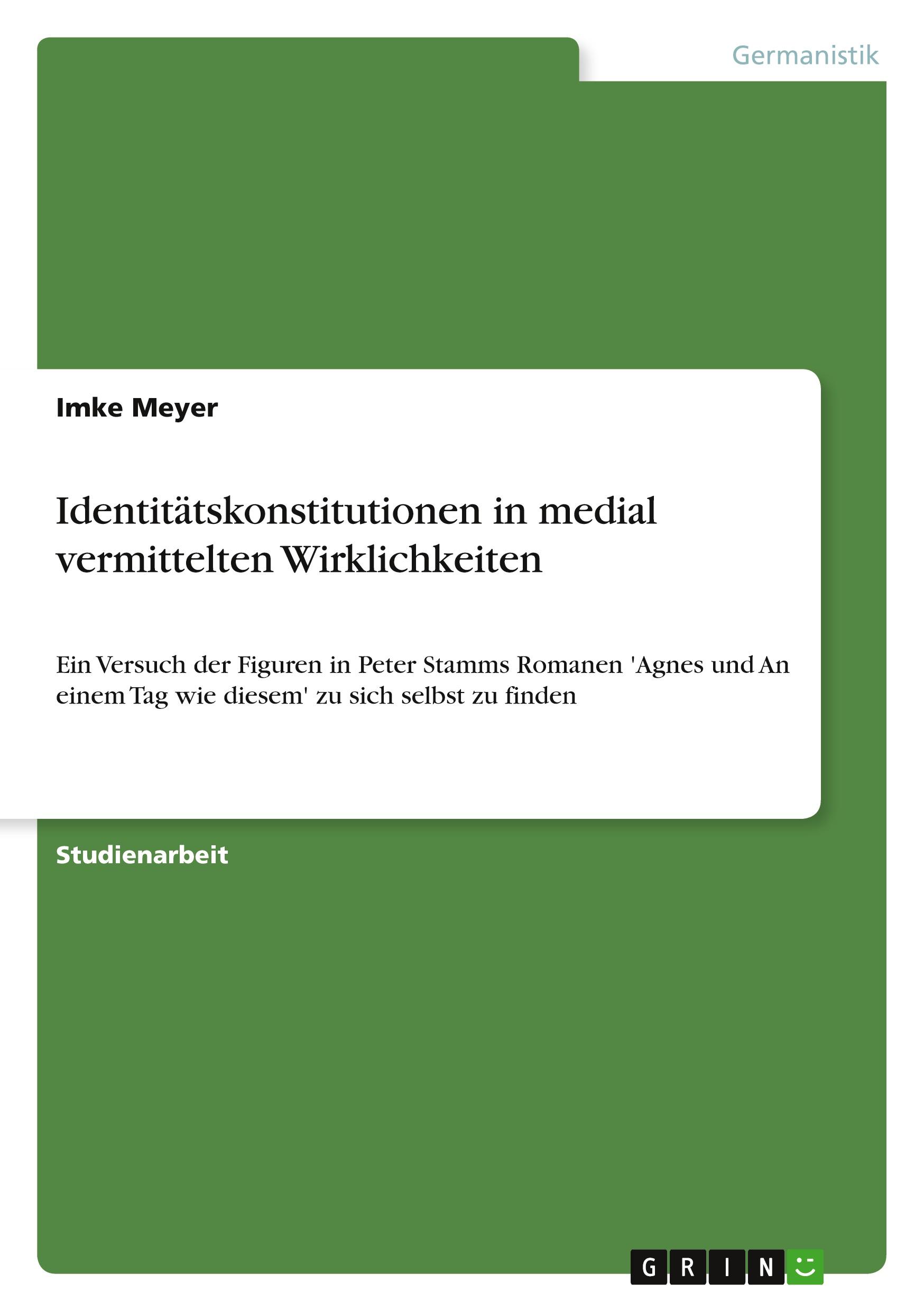 Identitätskonstitutionen in medial vermittelten Wirklichkeiten