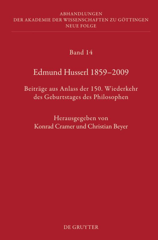 Edmund Husserl 1859¿2009