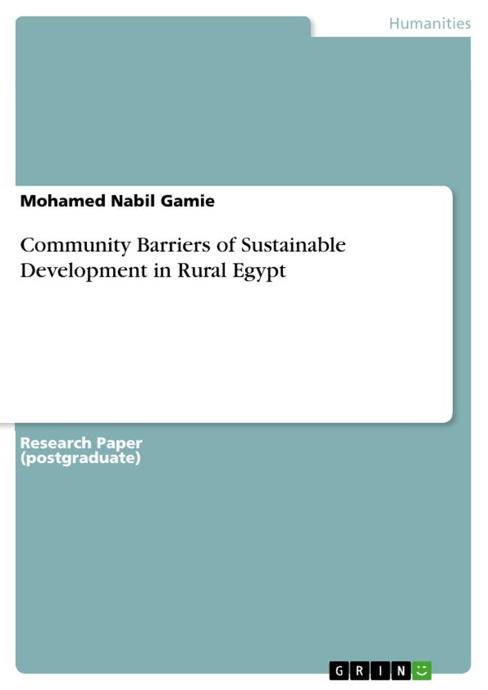 Community Barriers of Sustainable Development in Rural Egypt