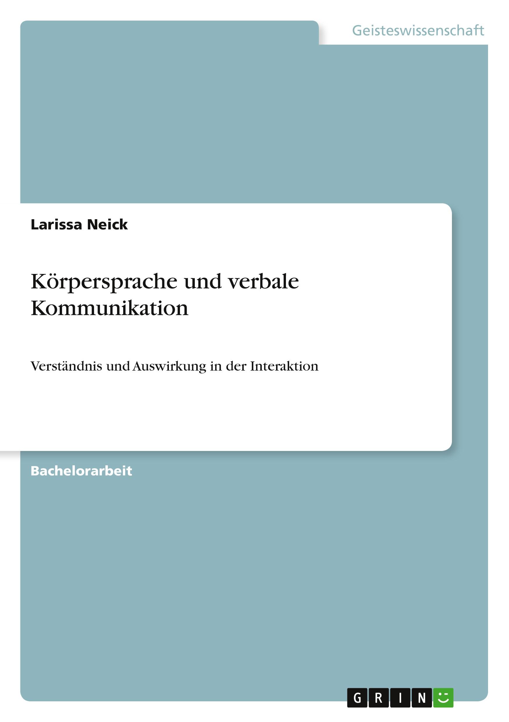 Körpersprache und verbale Kommunikation