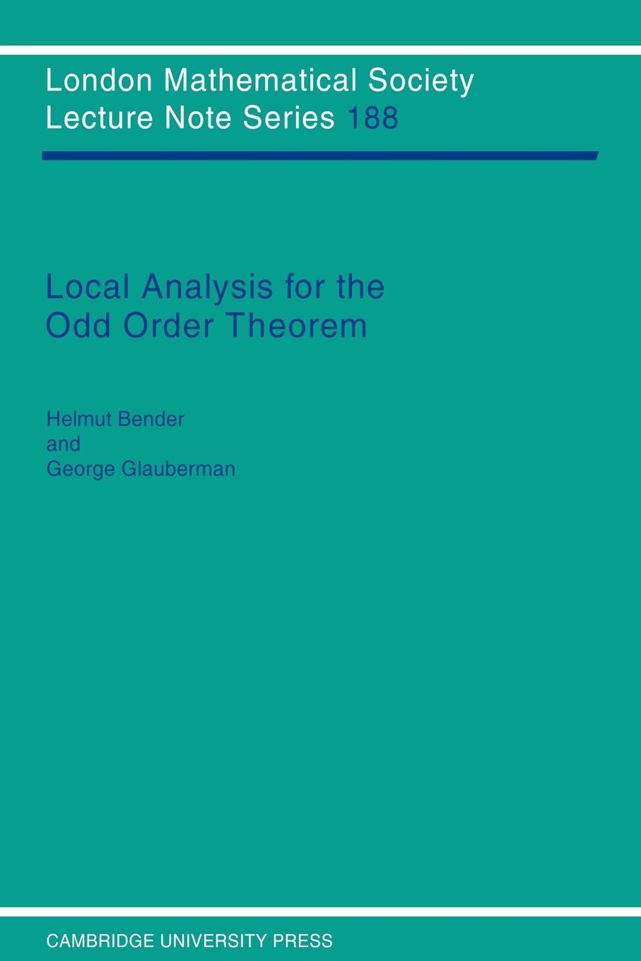 Local Analysis for the Odd Order Theorem