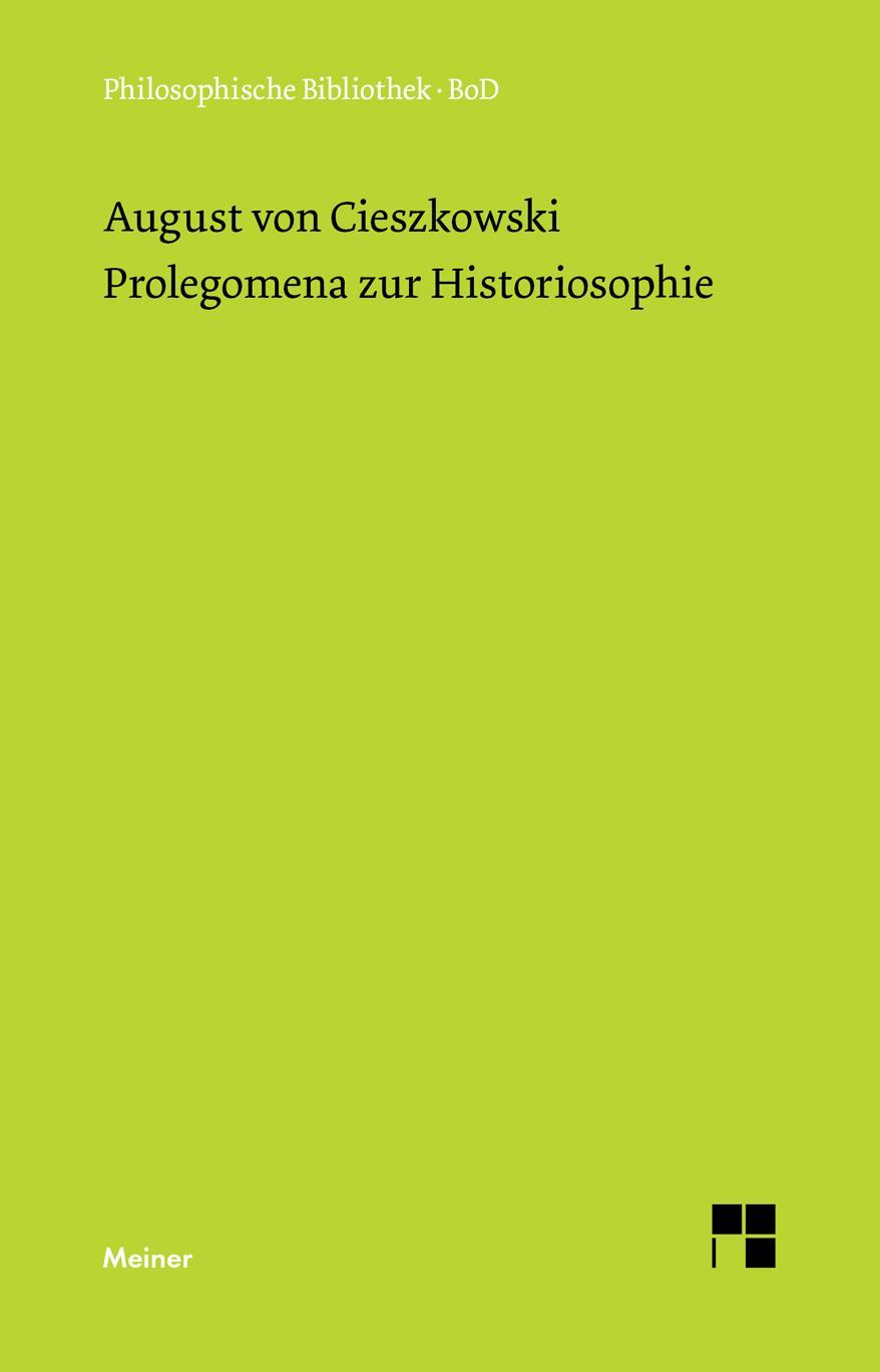 Prolegomena zur Historiosophie