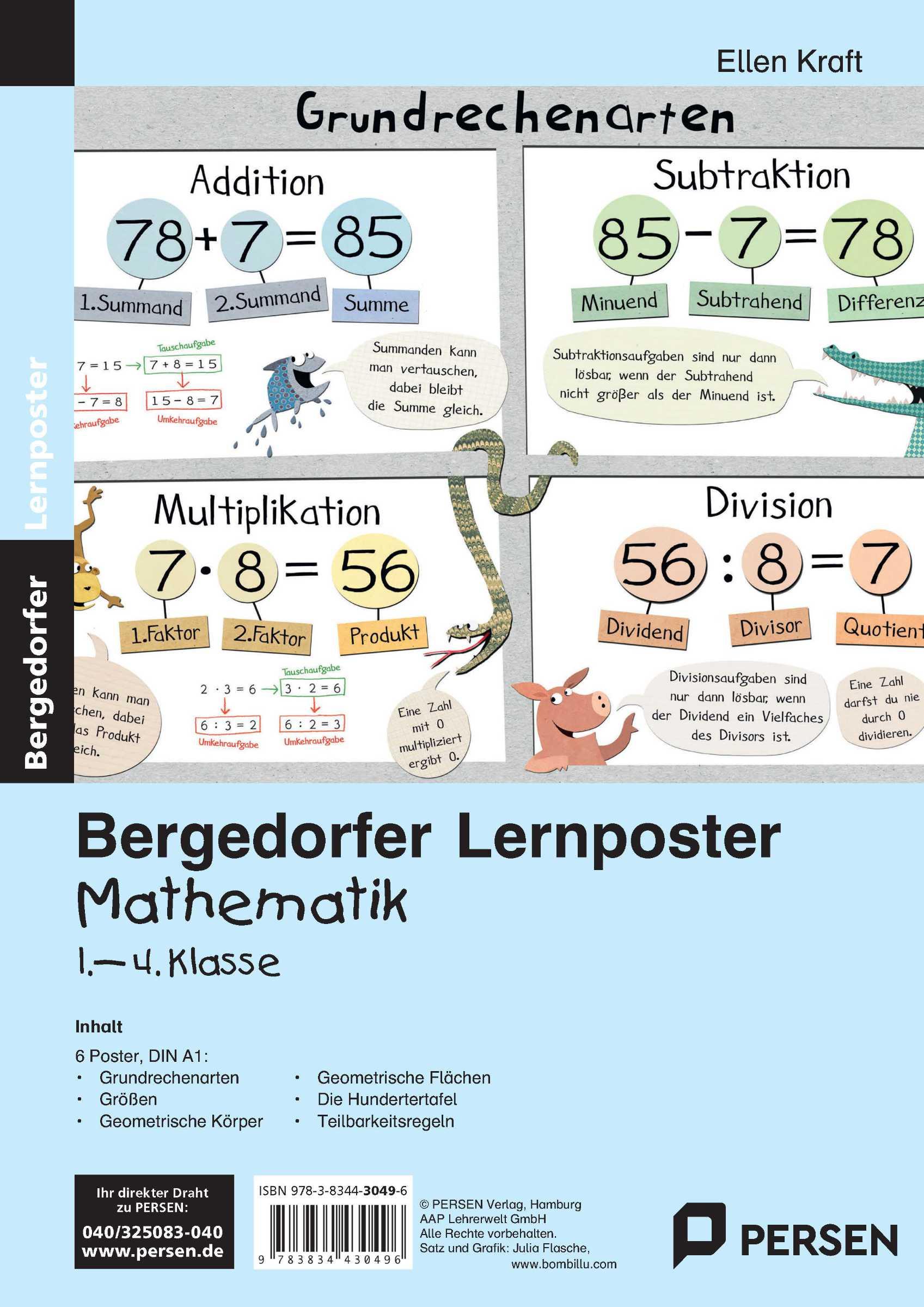 Lernposter Mathematik 1.-4.Klasse