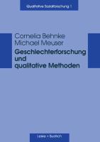 Geschlechterforschung und qualitative Methoden