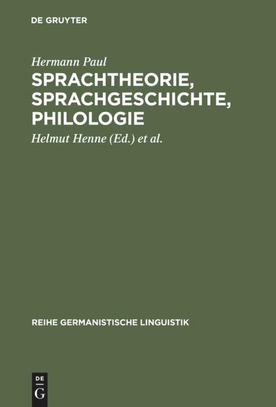 Sprachtheorie, Sprachgeschichte, Philologie