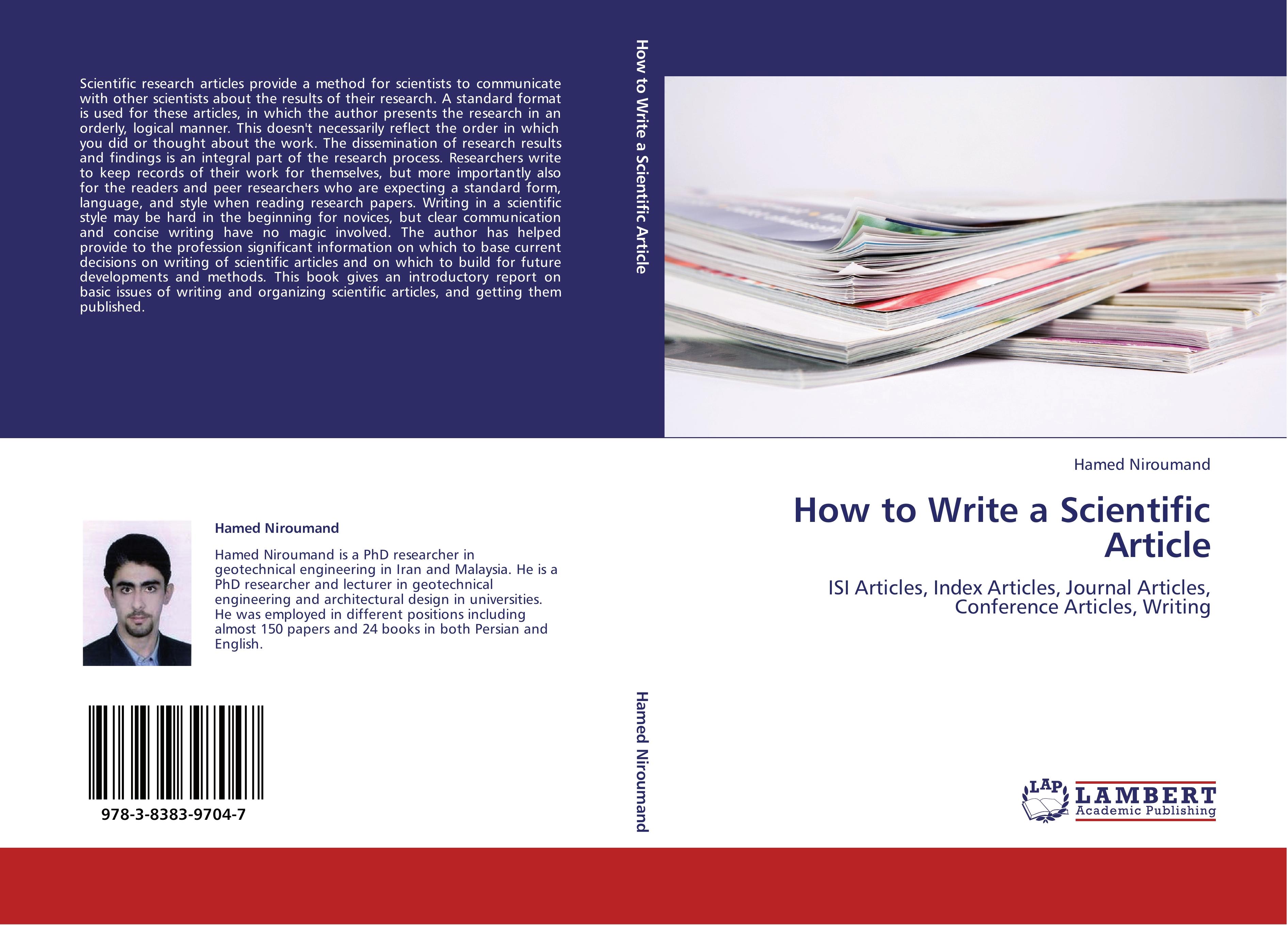 How to Write a Scientific Article