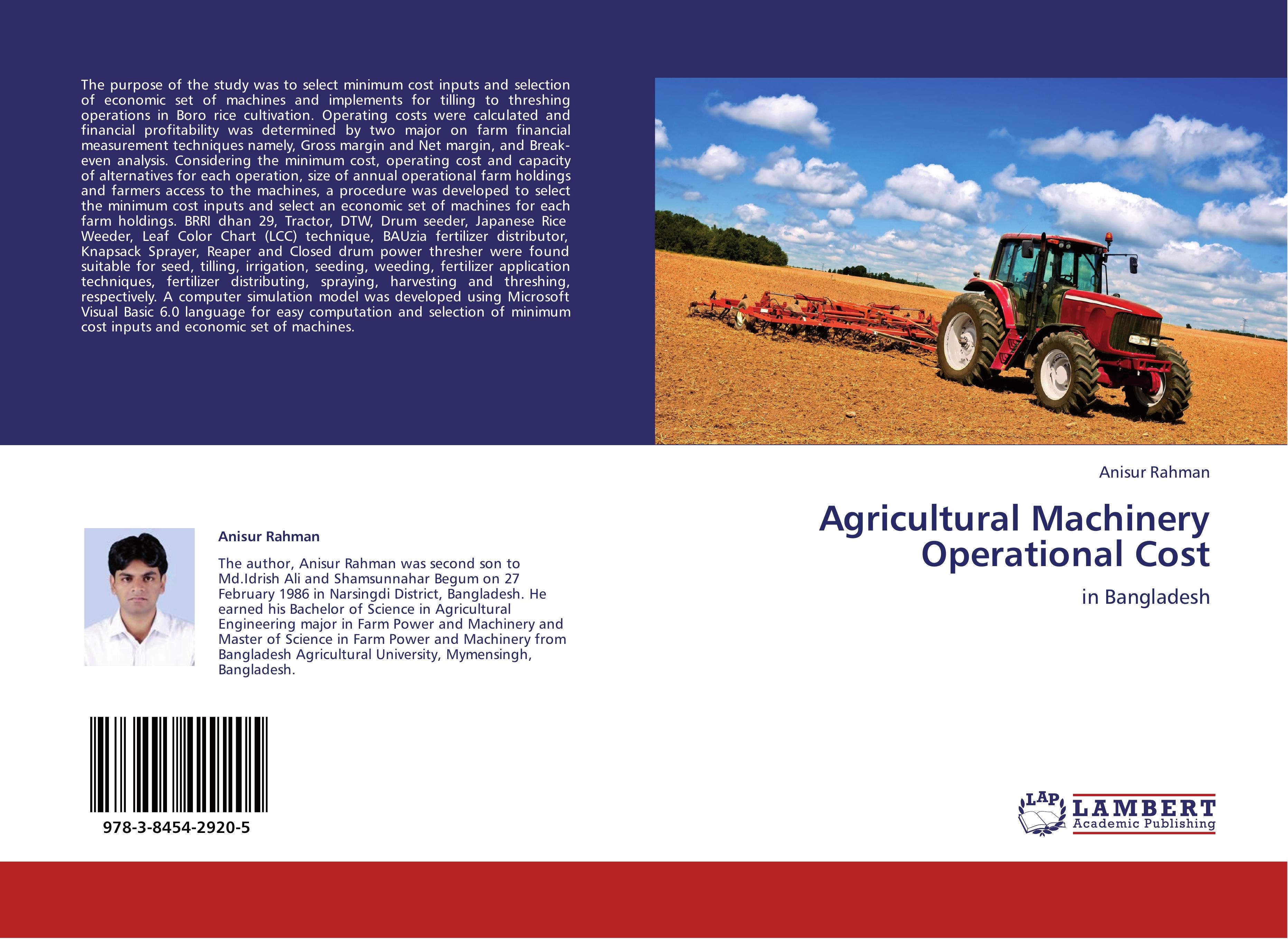 Agricultural Machinery Operational Cost