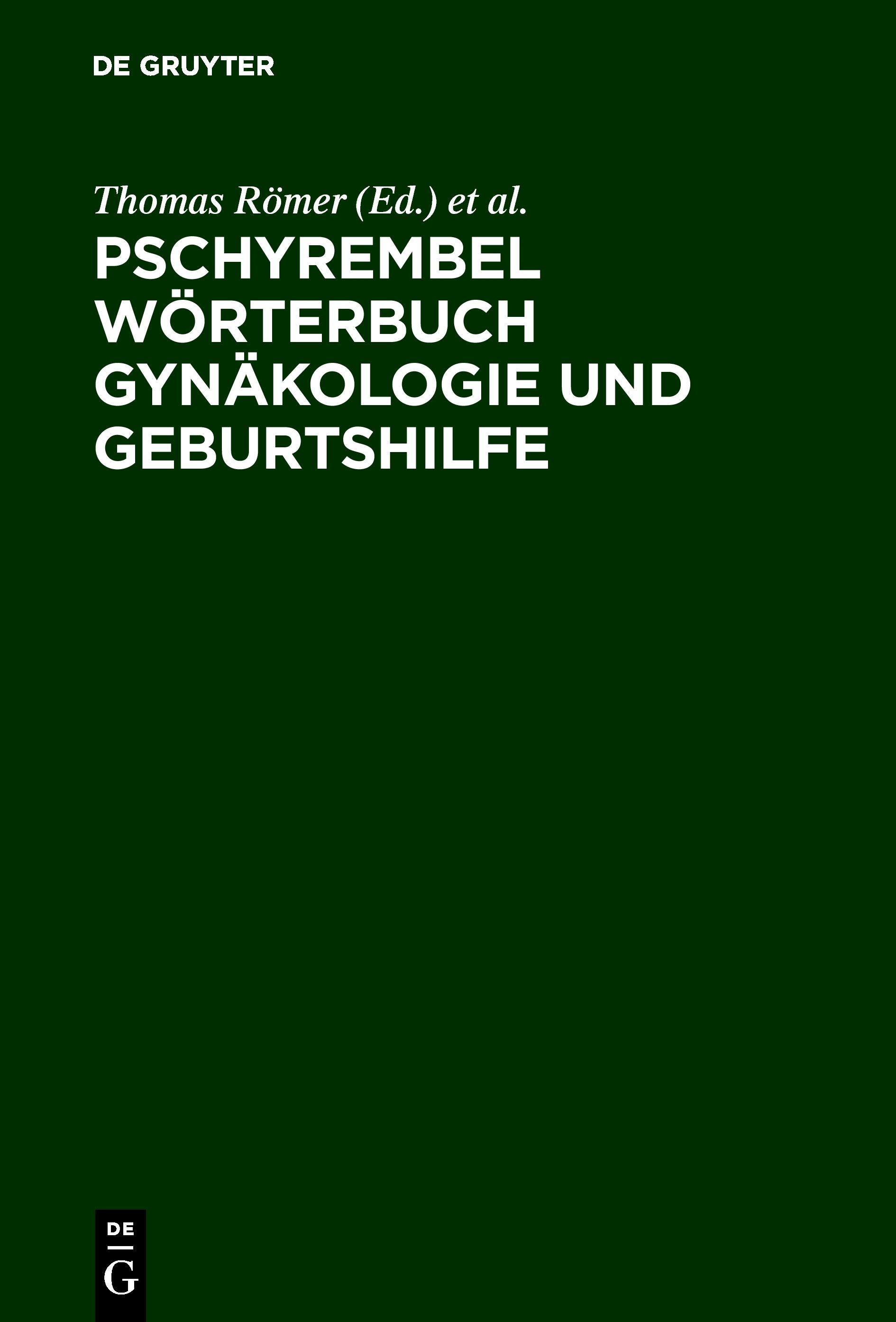 Pschyrembel Wörterbuch Gynäkologie und Geburtshilfe