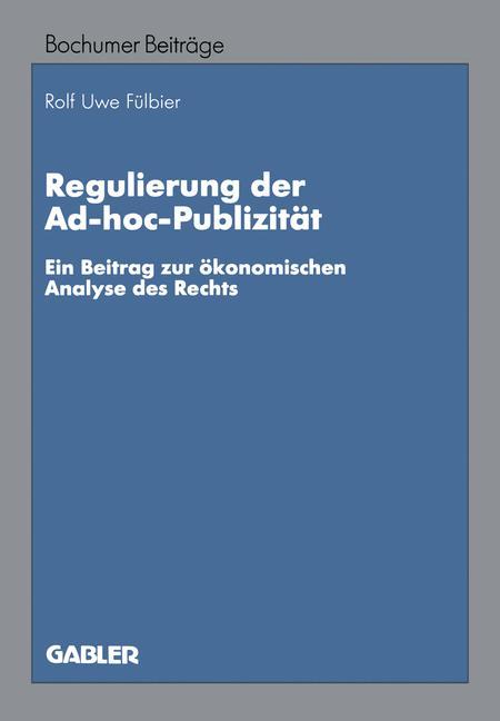 Regulierung der Ad-hoc-Publizität