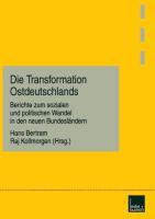 Die Transformation Ostdeutschlands