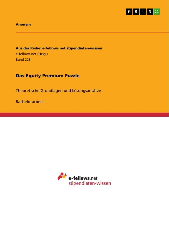 Das Equity Premium Puzzle