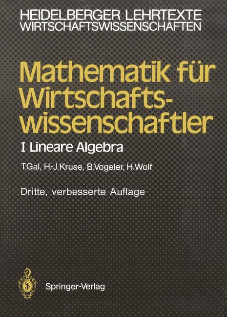 Mathematik für Wirtschaftswissenschaftler