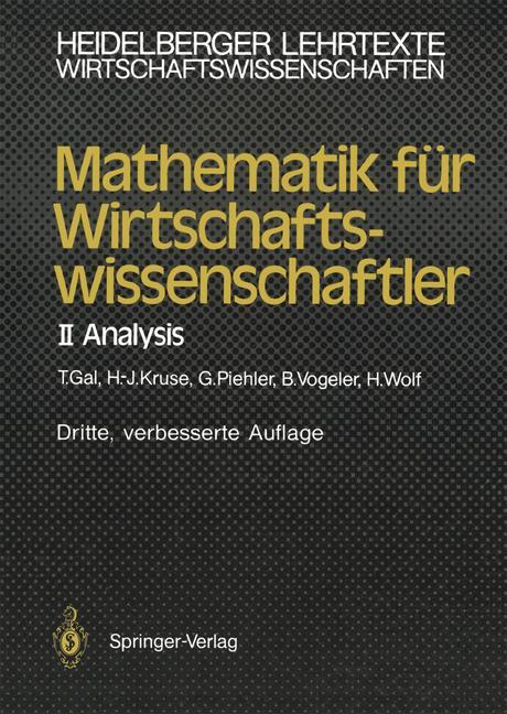 Mathematik für Wirtschaftswissenschaftler