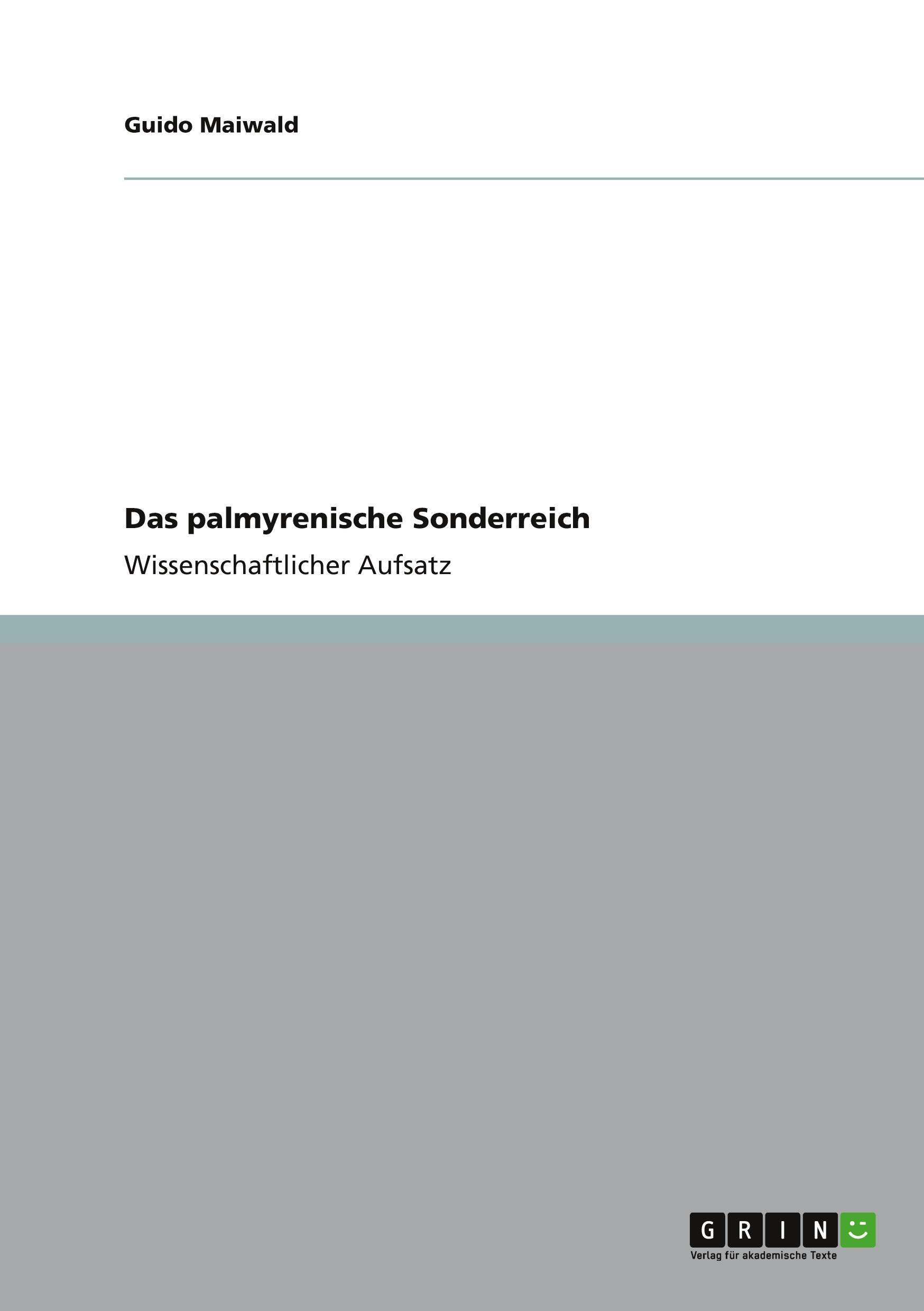 Das palmyrenische Sonderreich