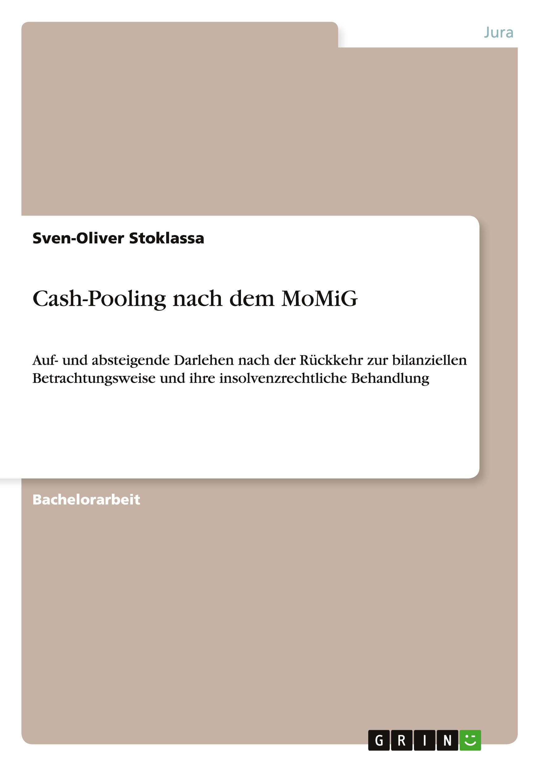 Cash-Pooling nach dem MoMiG