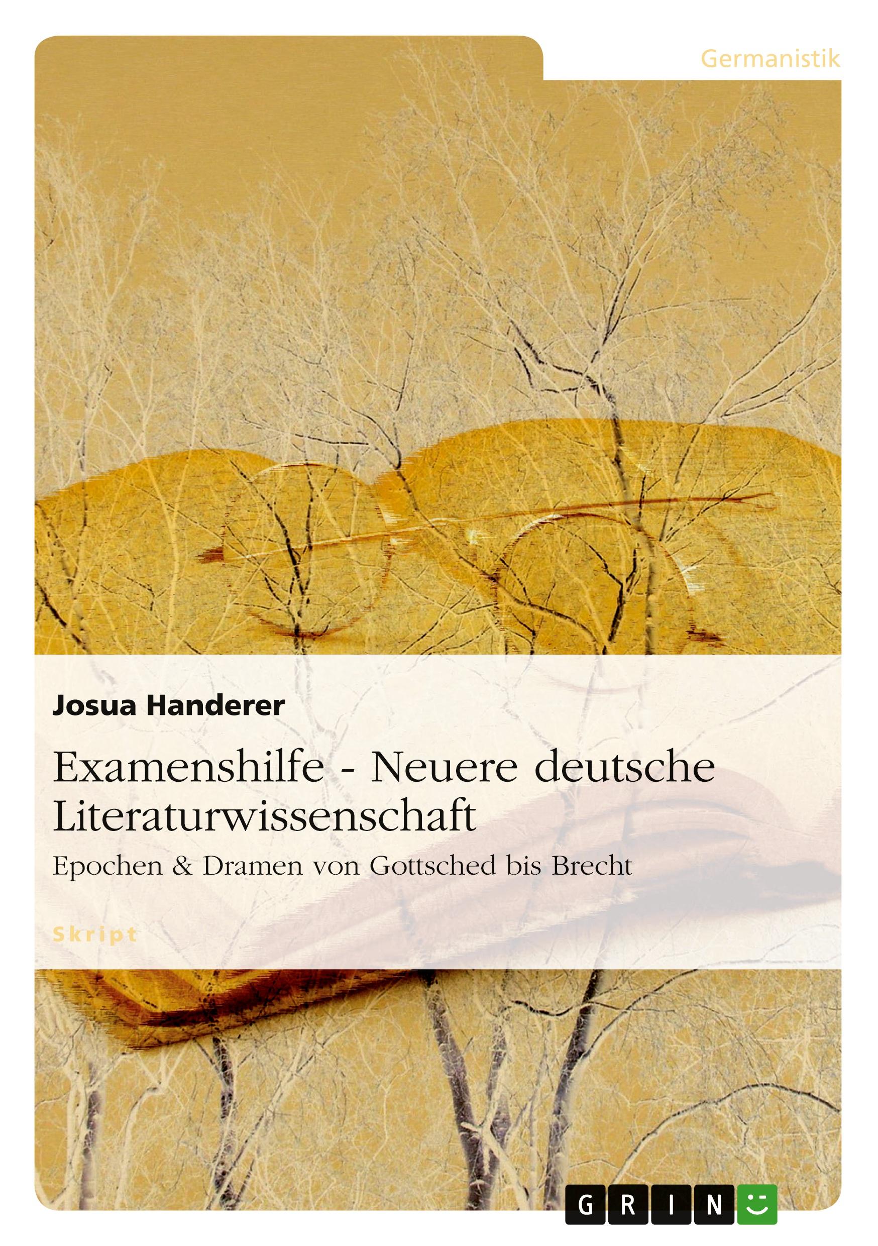 Examenshilfe - Neuere deutsche Literaturwissenschaft