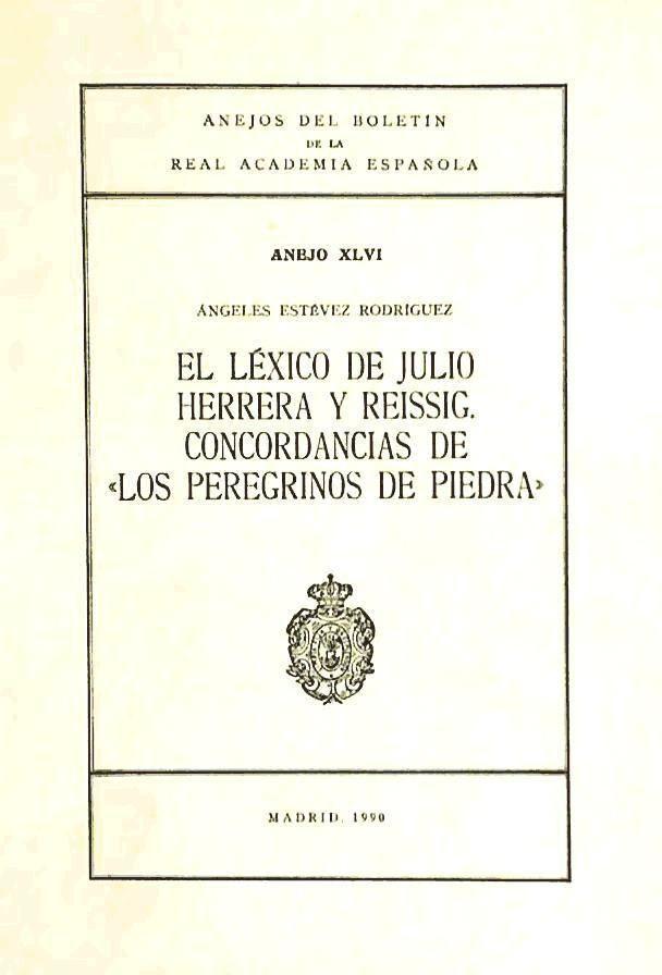 Léxico de Julio Herrera y Reissig : concordancias de "Los peregrinos..."