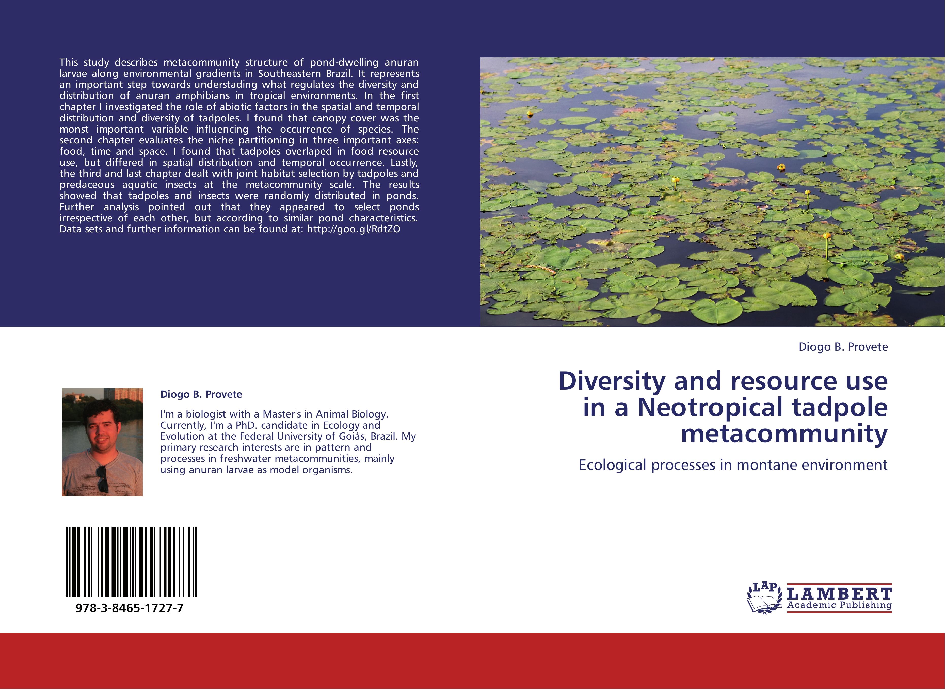 Diversity and resource use in a Neotropical tadpole metacommunity