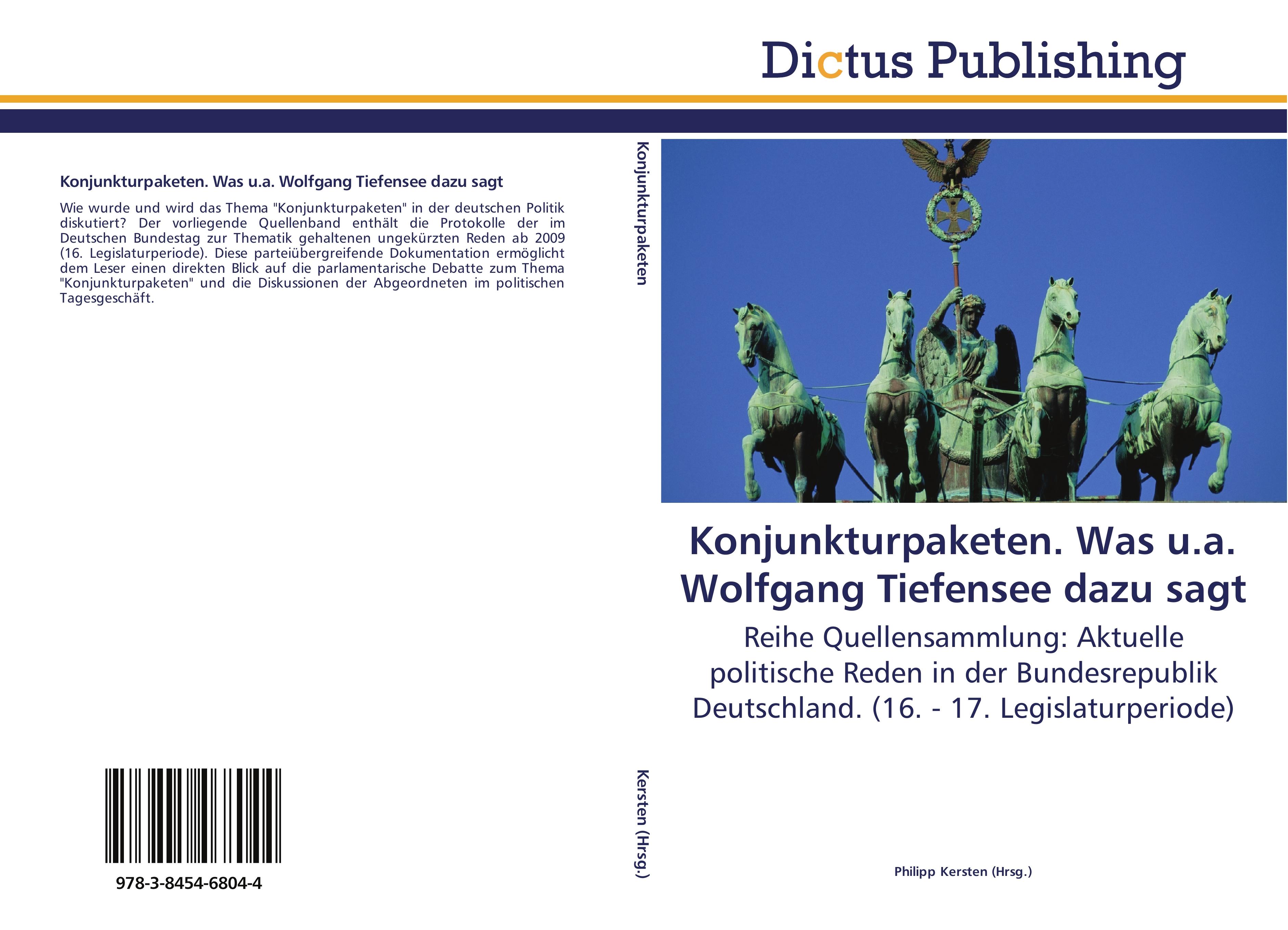 Konjunkturpaketen. Was u.a. Wolfgang Tiefensee dazu sagt