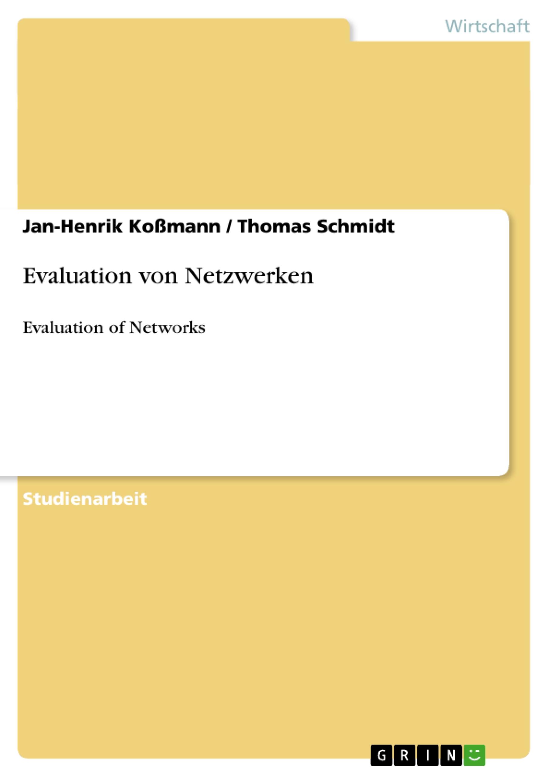 Evaluation von Netzwerken