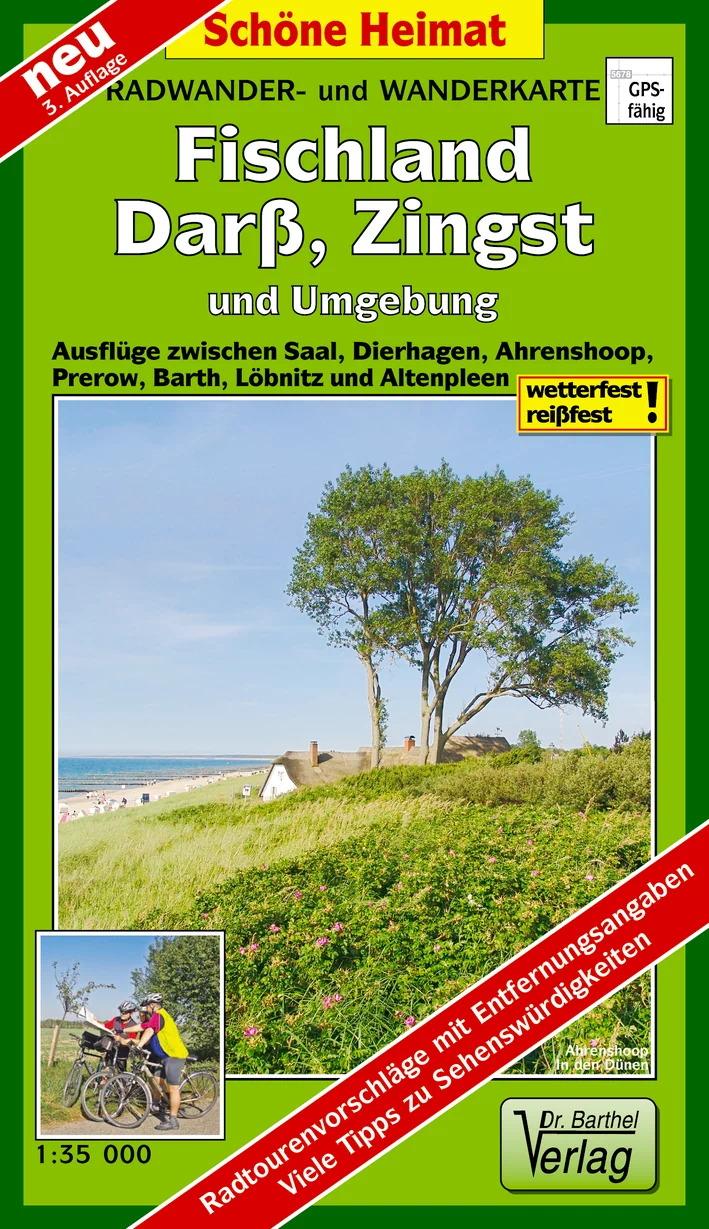 Fischland, Darß, Zingst und Umgebung Radwander- und Wanderkarte 1 : 35 000