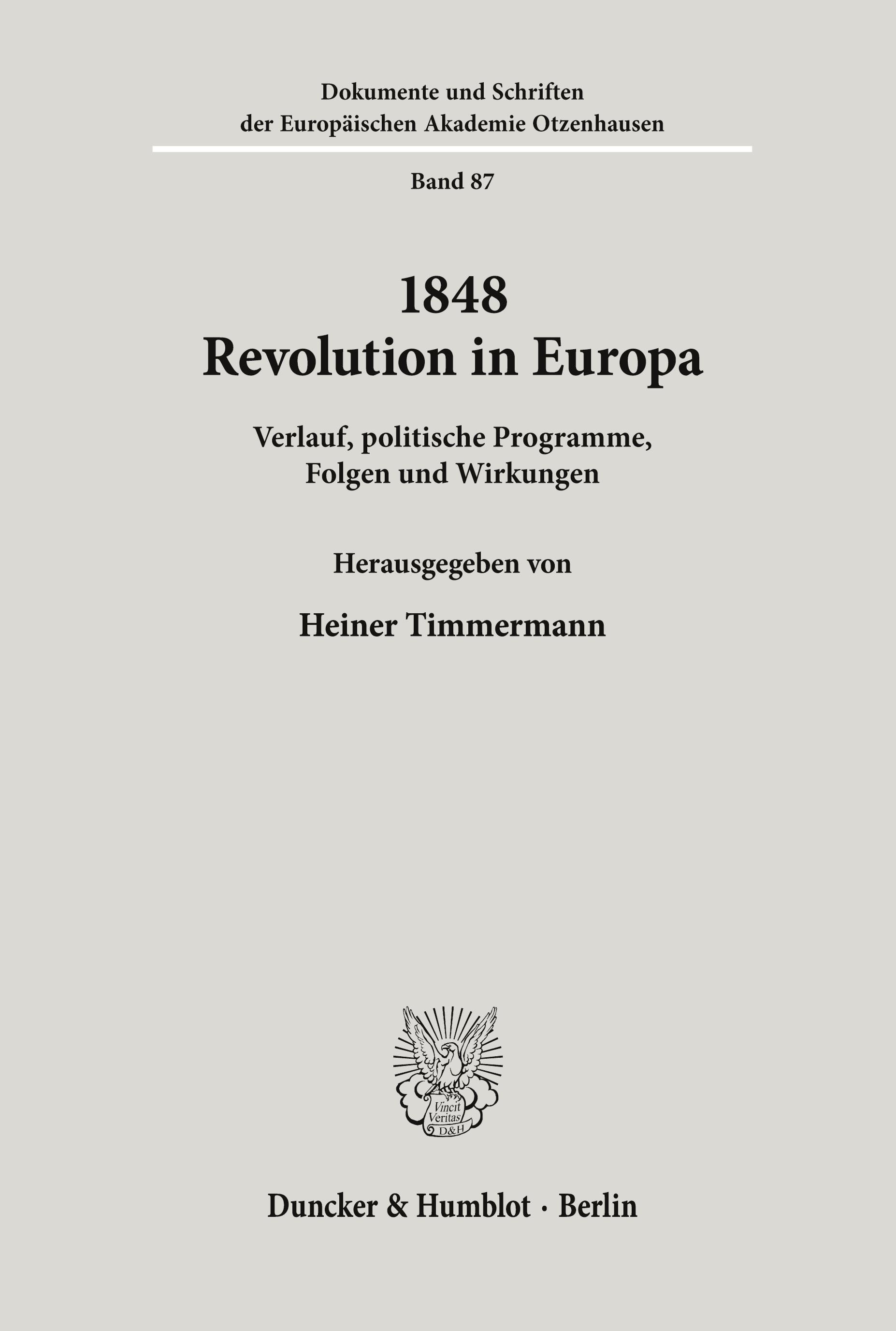 1848 - Revolution in Europa.