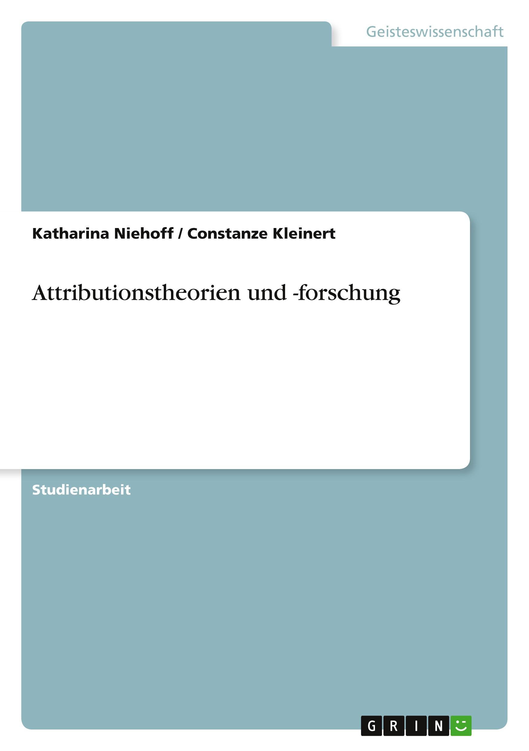 Attributionstheorien und -forschung