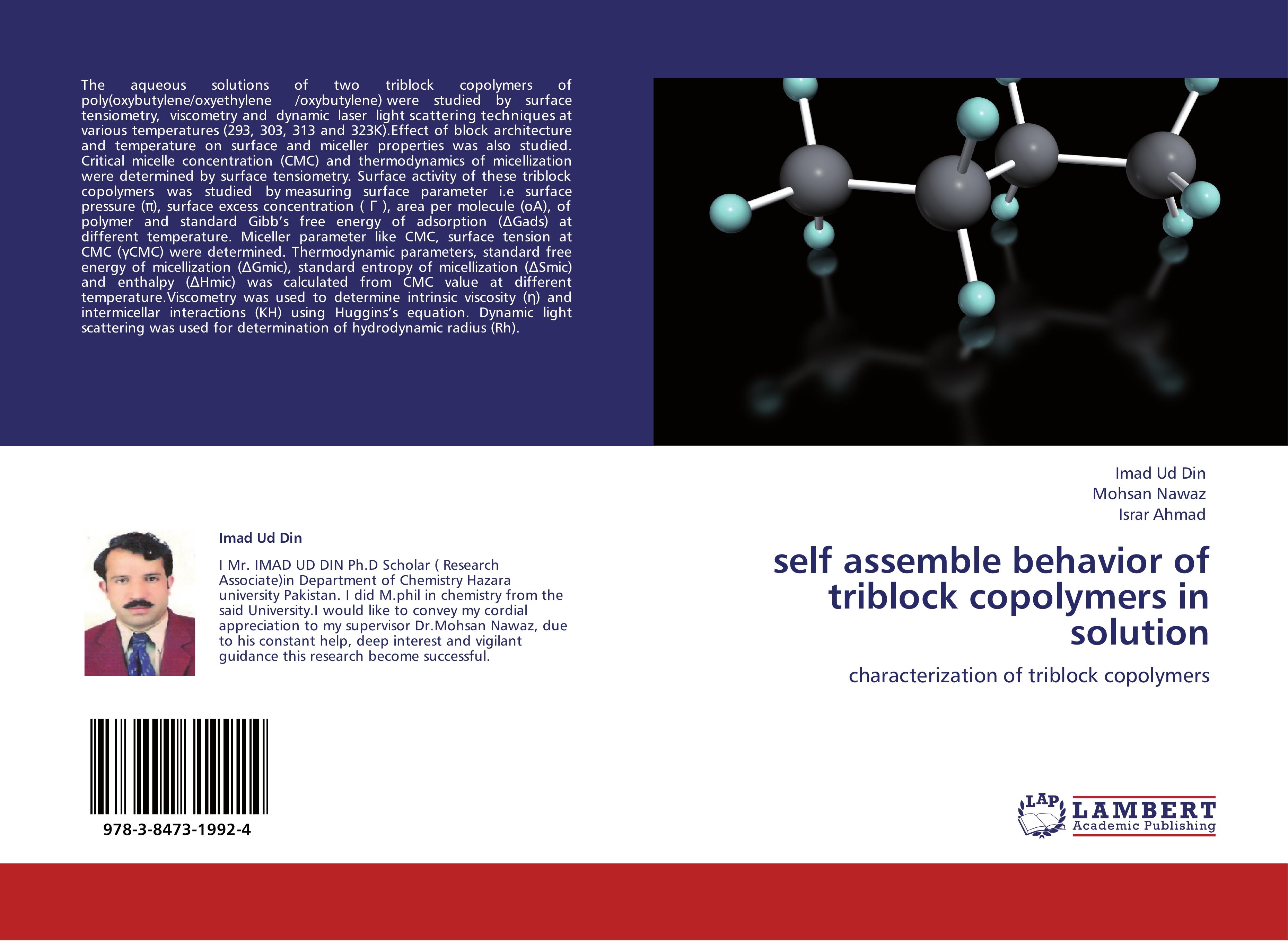 self assemble behavior of triblock copolymers in solution