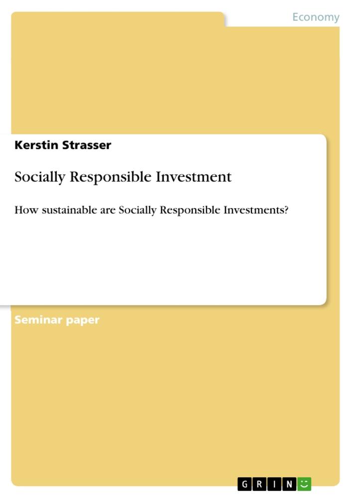 Socially Responsible Investment