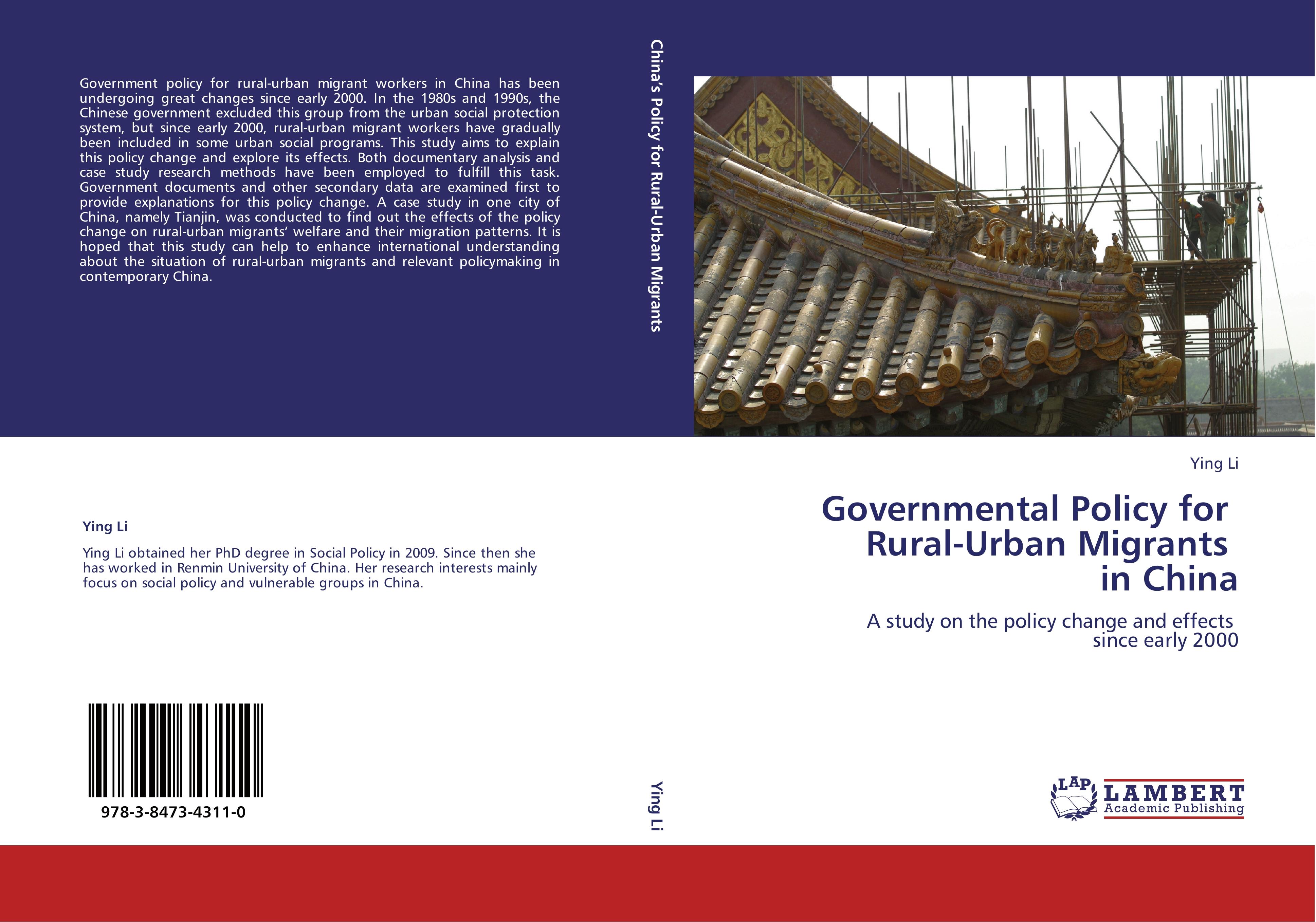 Governmental Policy for   Rural-Urban Migrants   in China