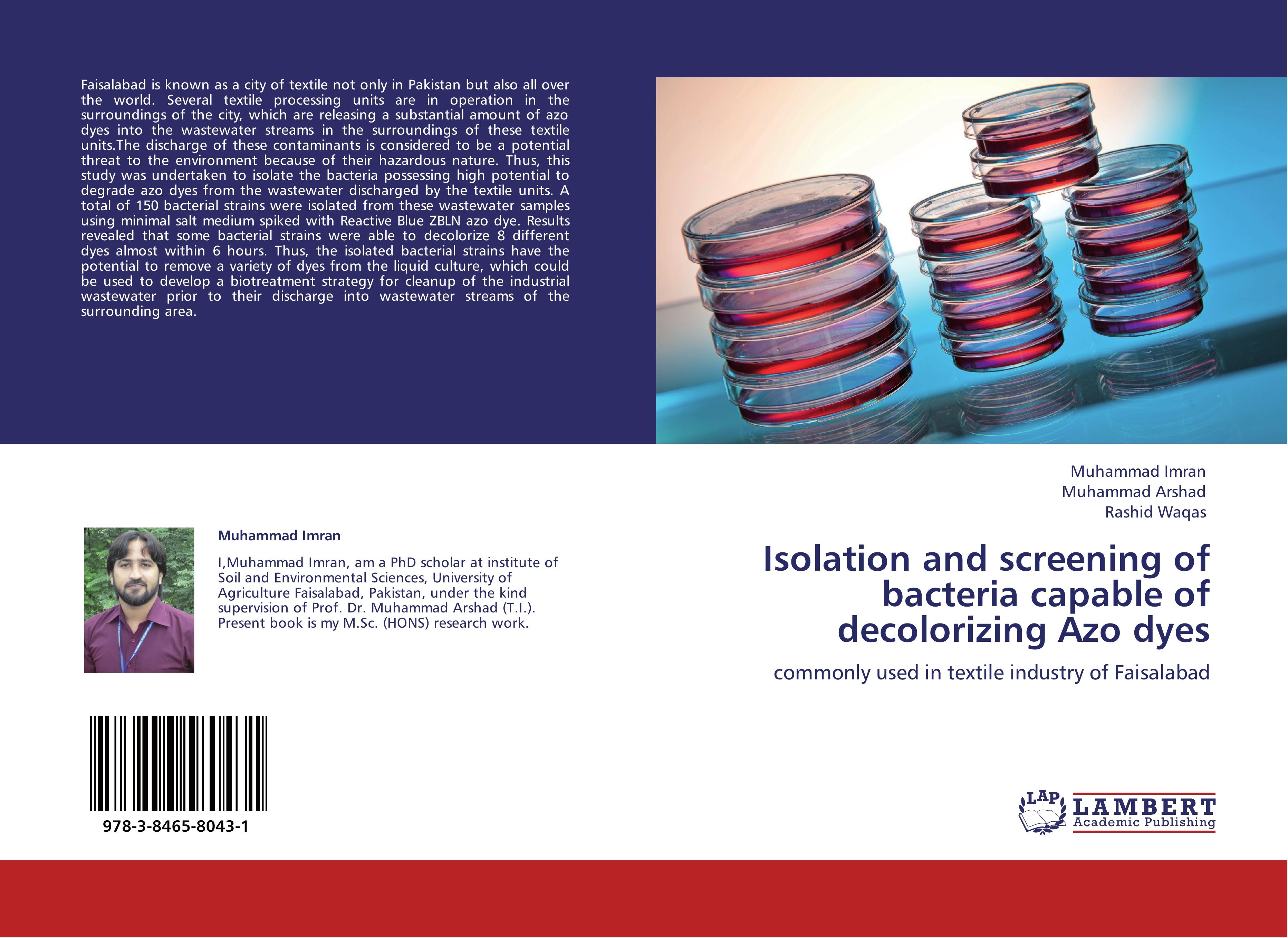 Isolation and screening of bacteria capable of decolorizing Azo dyes