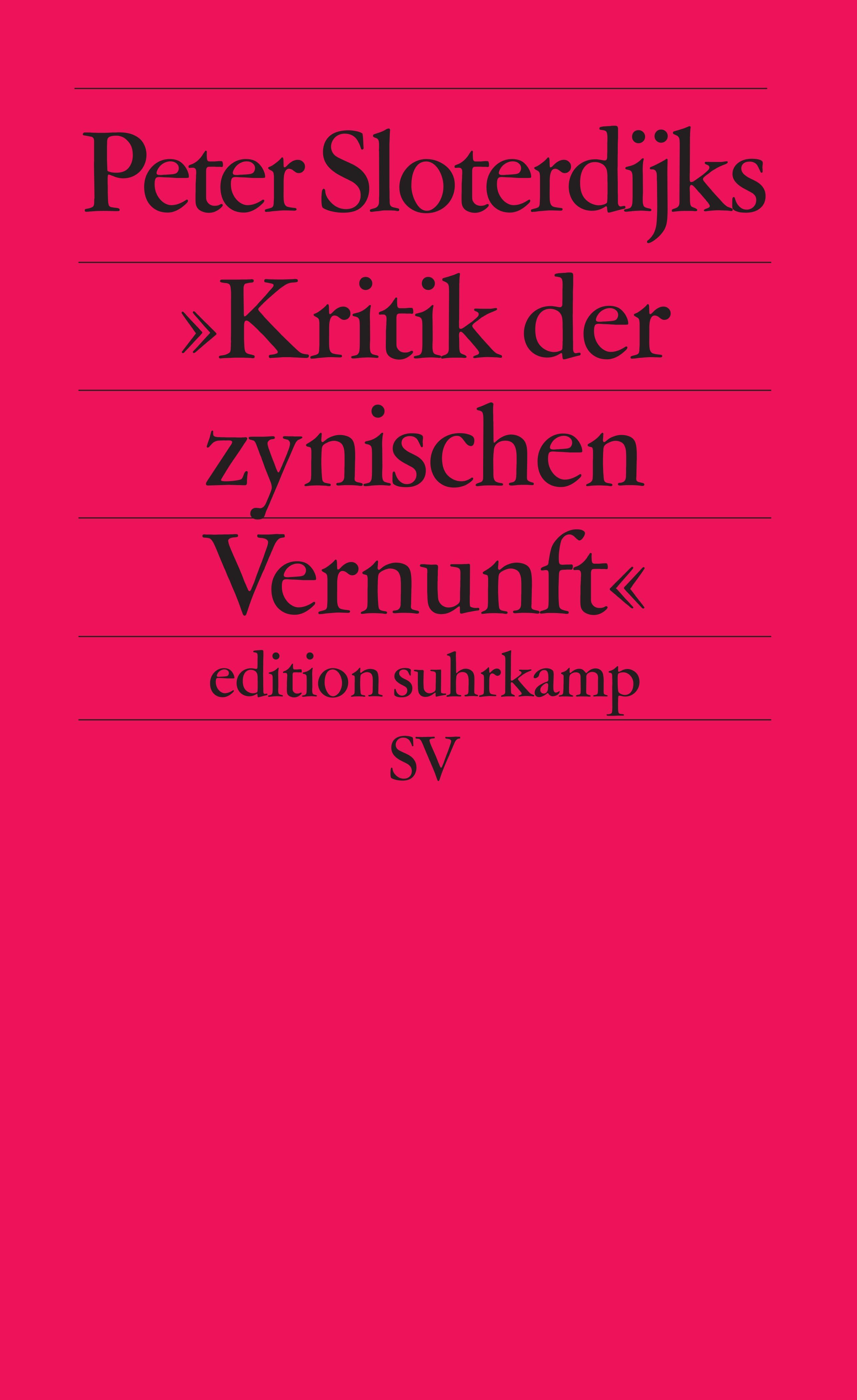 Peter Sloterdijks Kritik der zynischen Vernunft