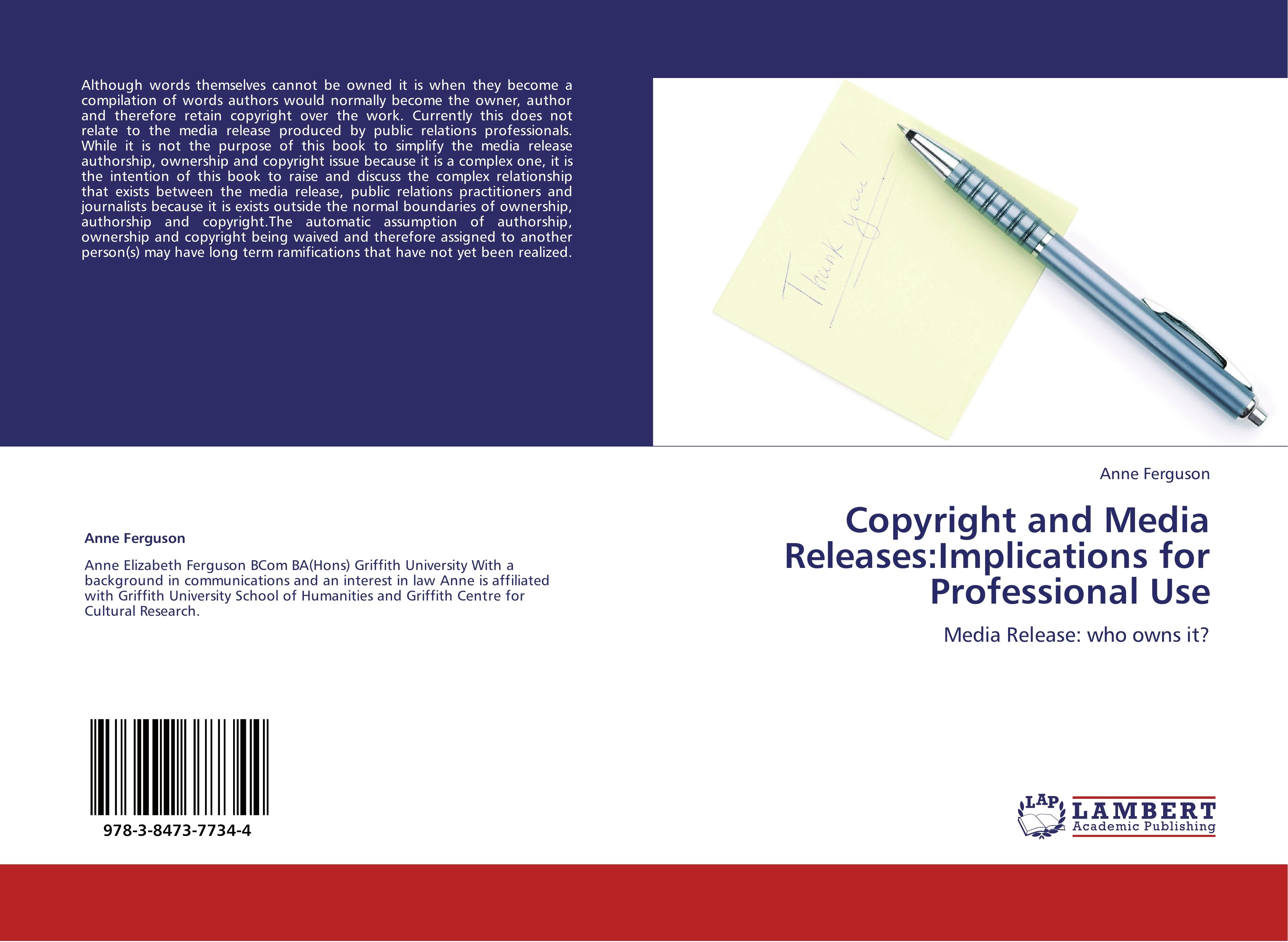 Copyright and  Media Releases:Implications for Professional Use