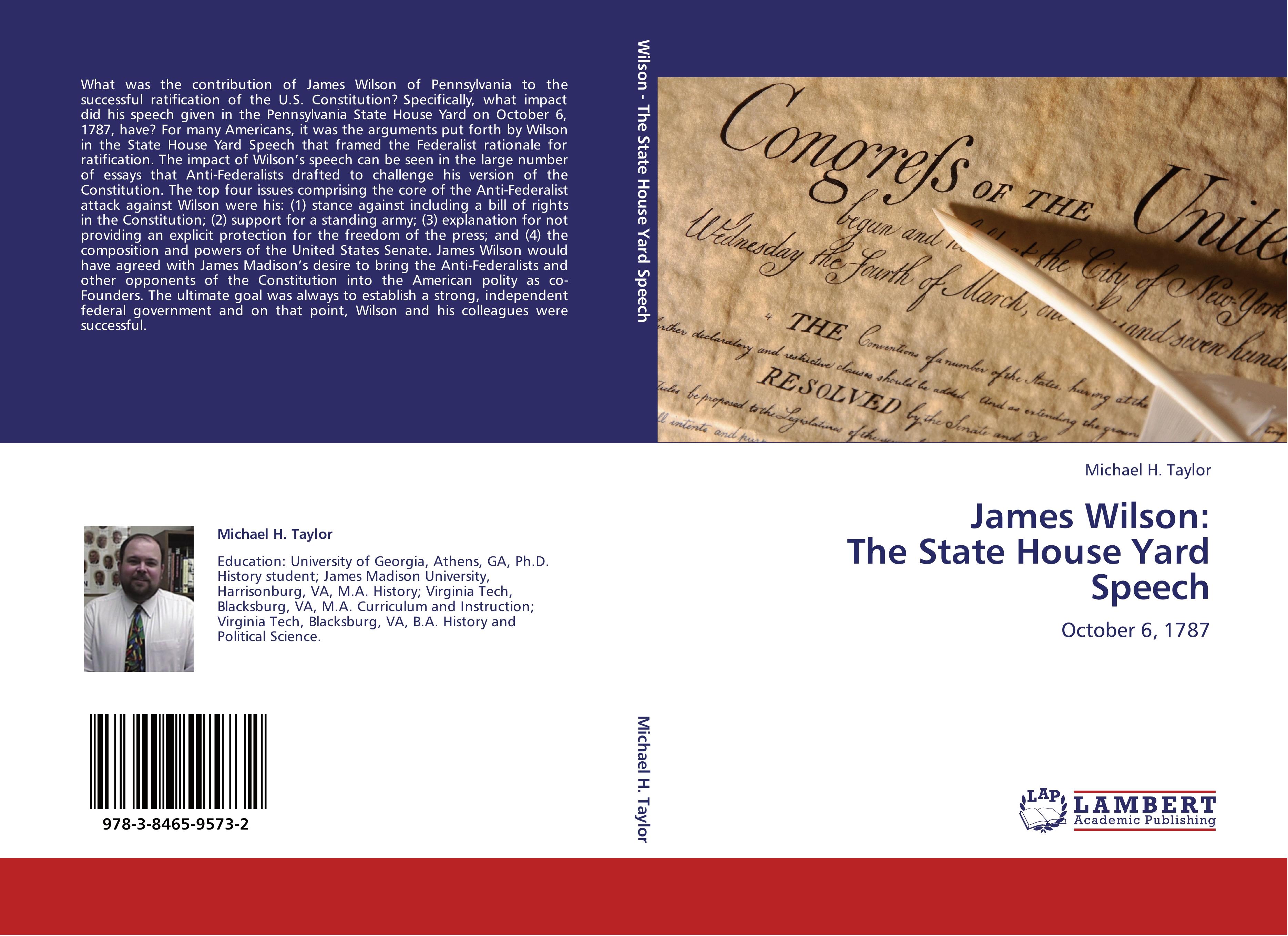 James Wilson:  The State House Yard Speech