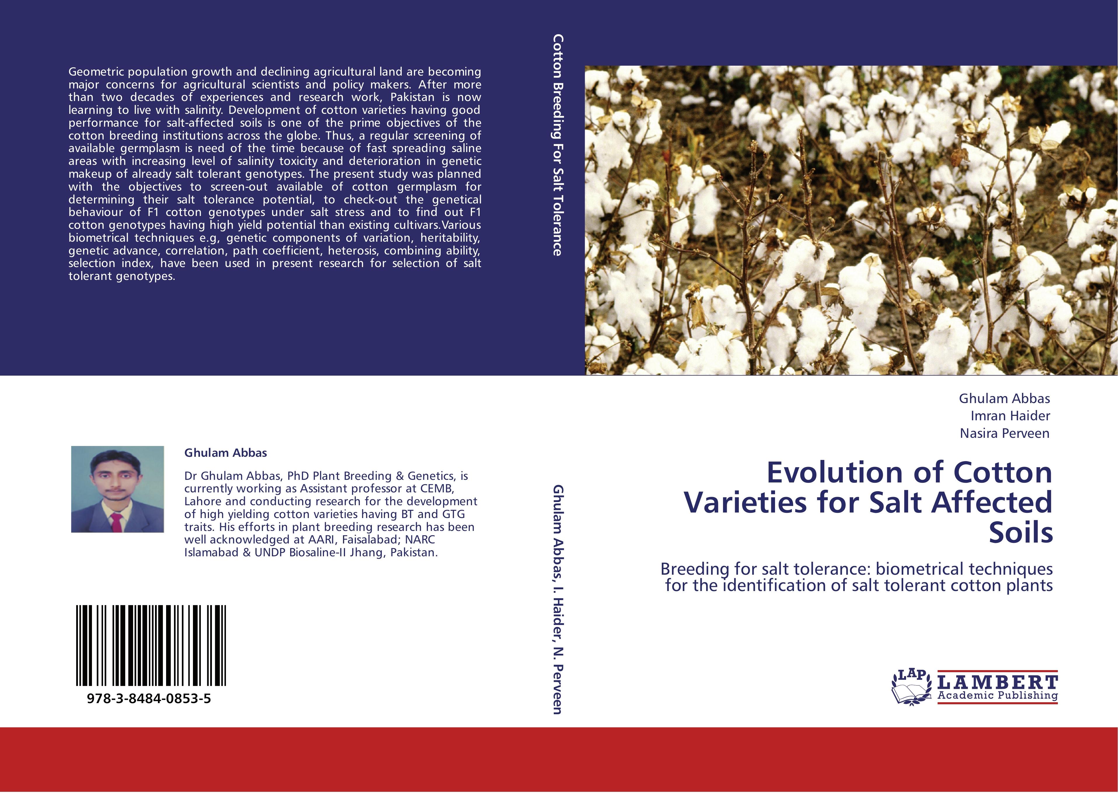 Evolution of Cotton Varieties for Salt Affected Soils