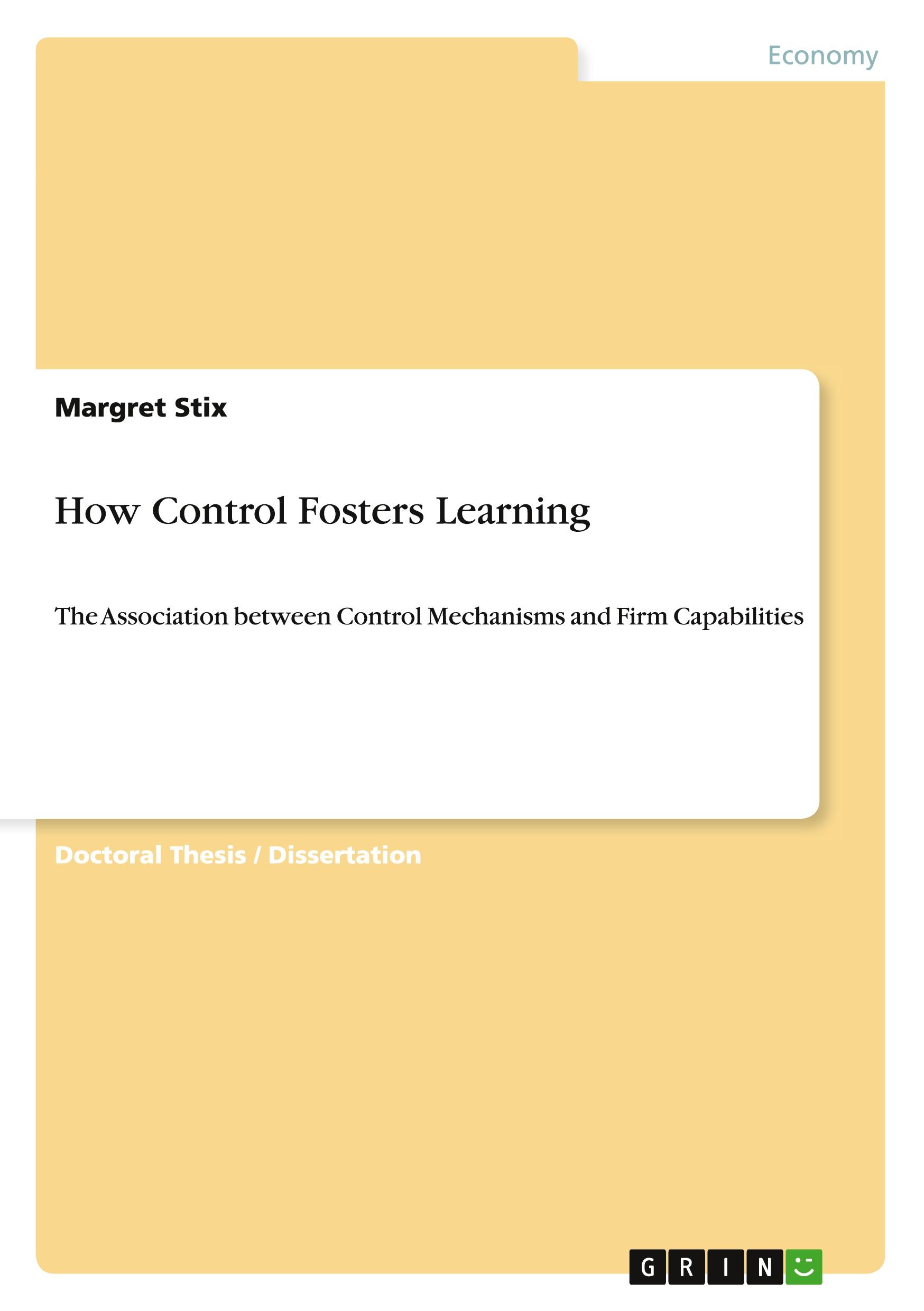 How Control Fosters Learning