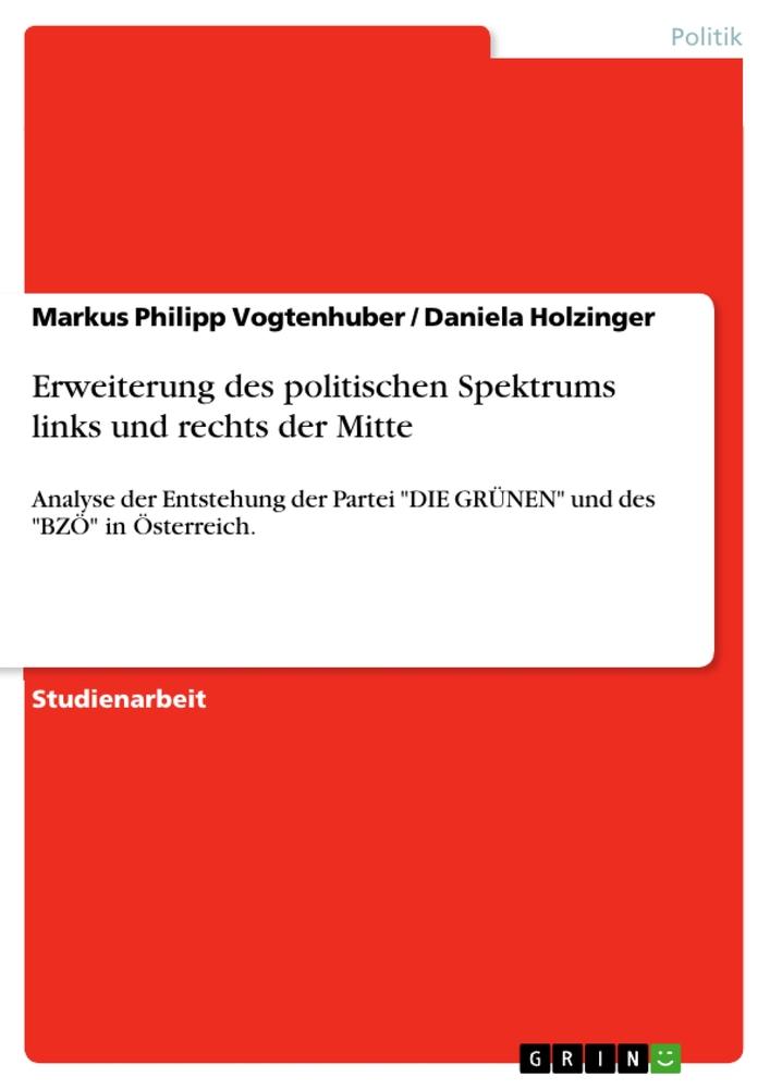 Erweiterung des politischen Spektrums links und rechts der Mitte