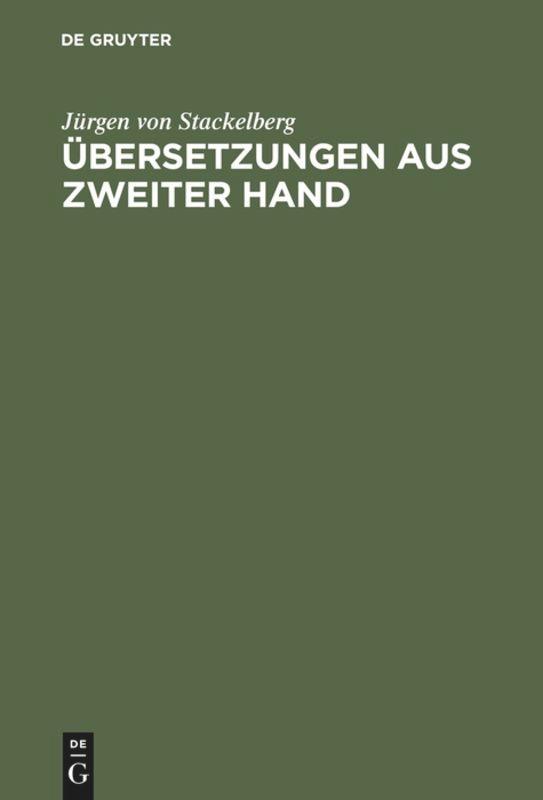 Übersetzungen aus zweiter Hand