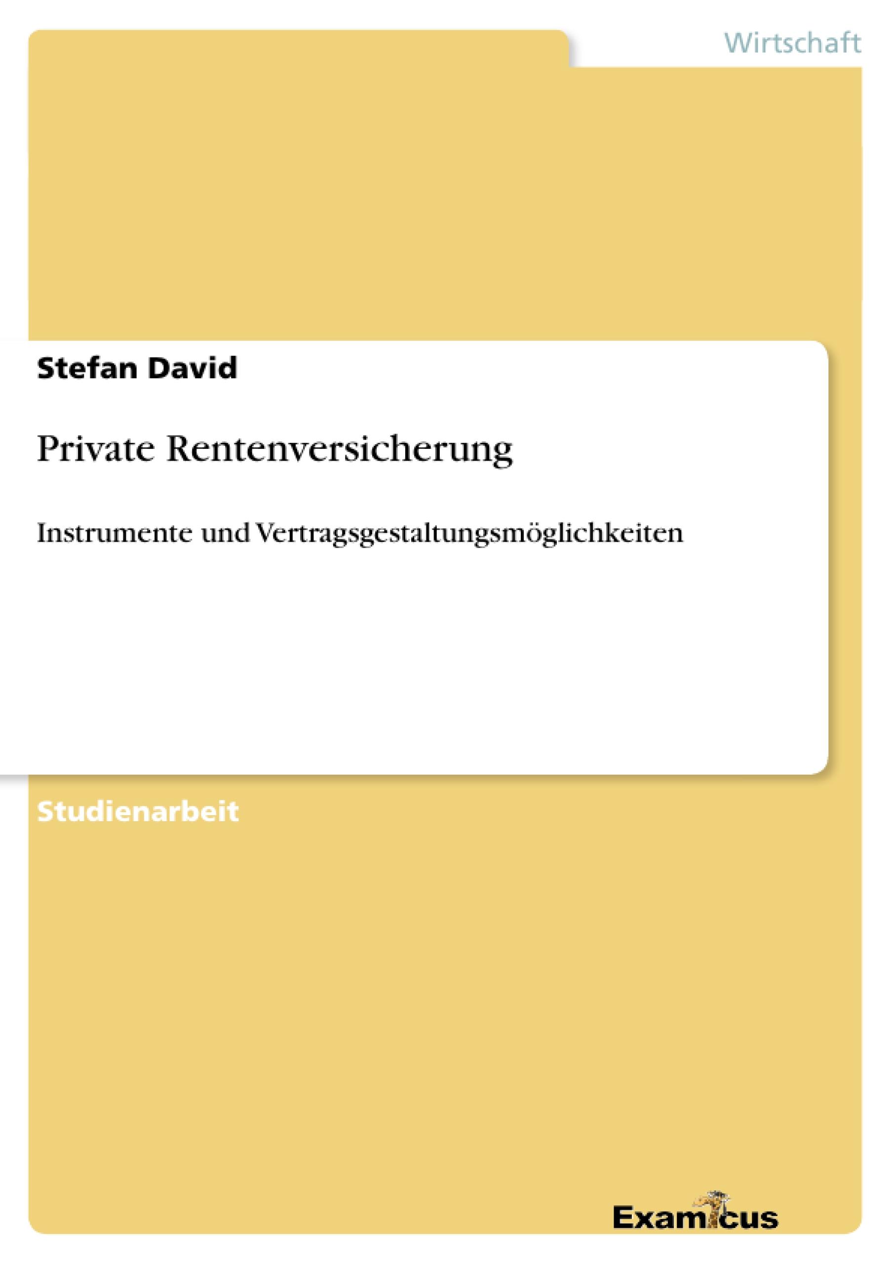 Private Rentenversicherung