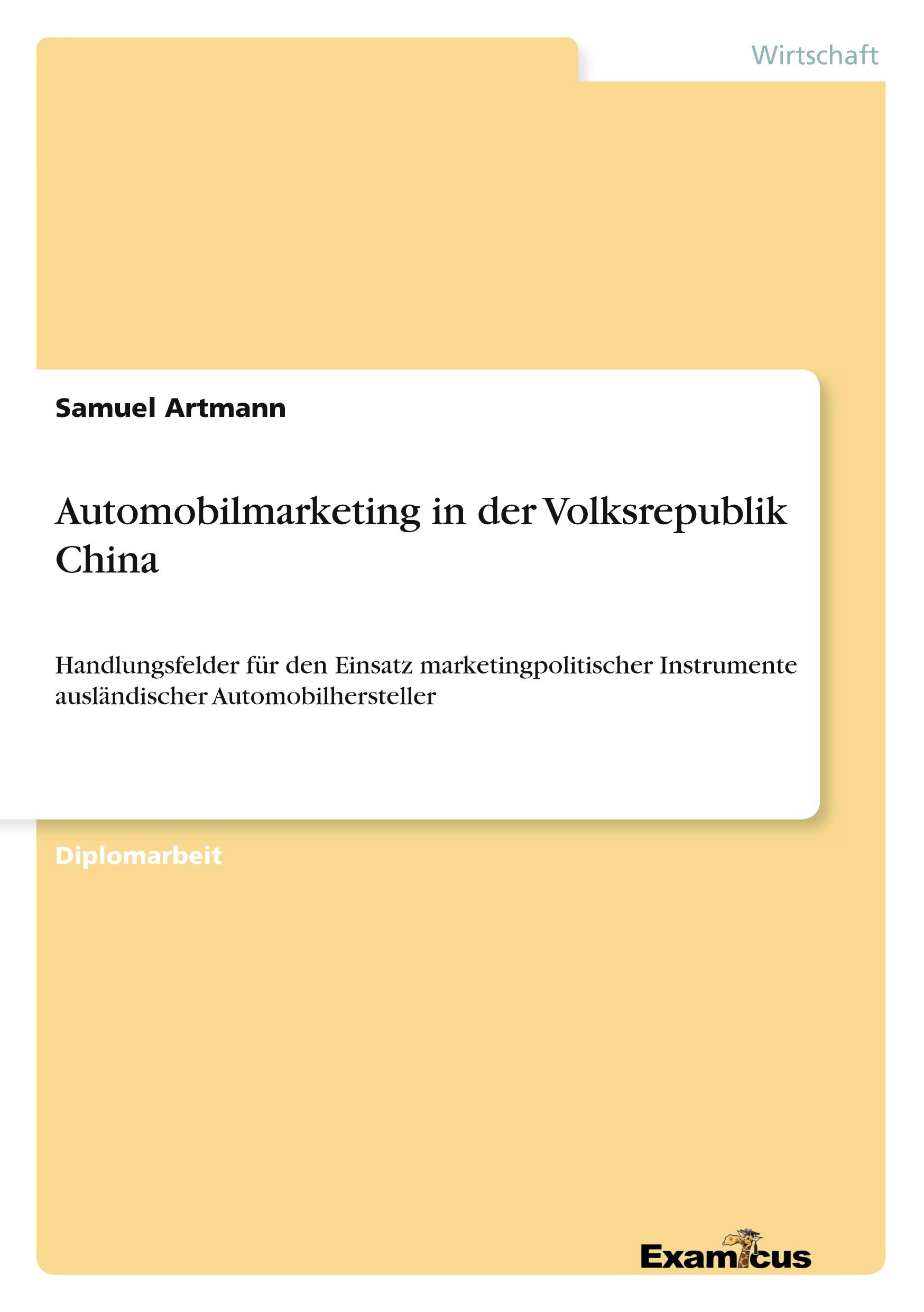 Automobilmarketing in der Volksrepublik China