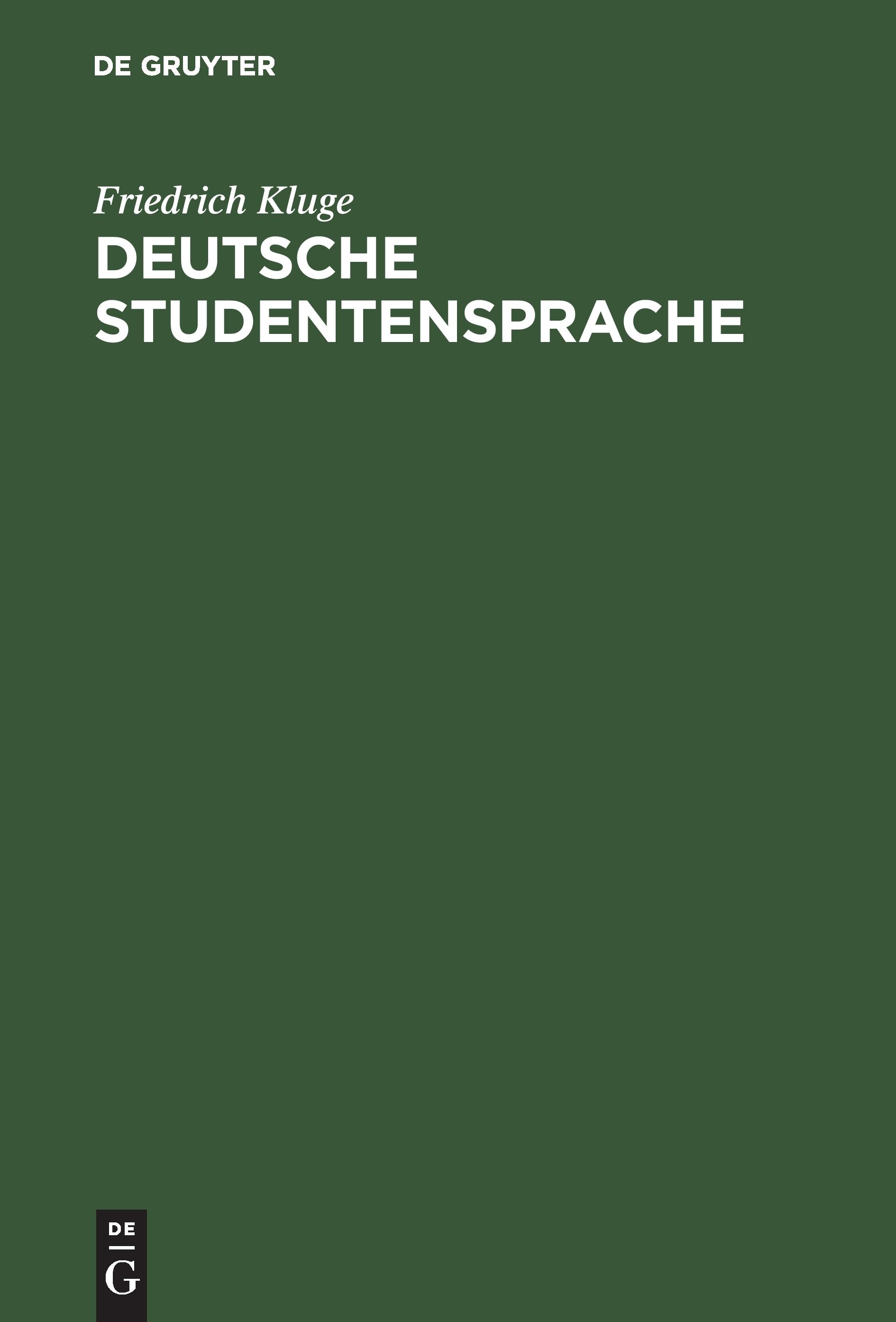 Deutsche Studentensprache