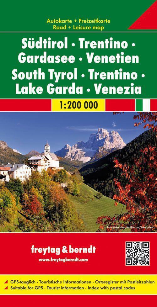 Südtirol, Trentino, Gardasee, Venetien 1 : 200 000. Auto- und Freizeitkarte