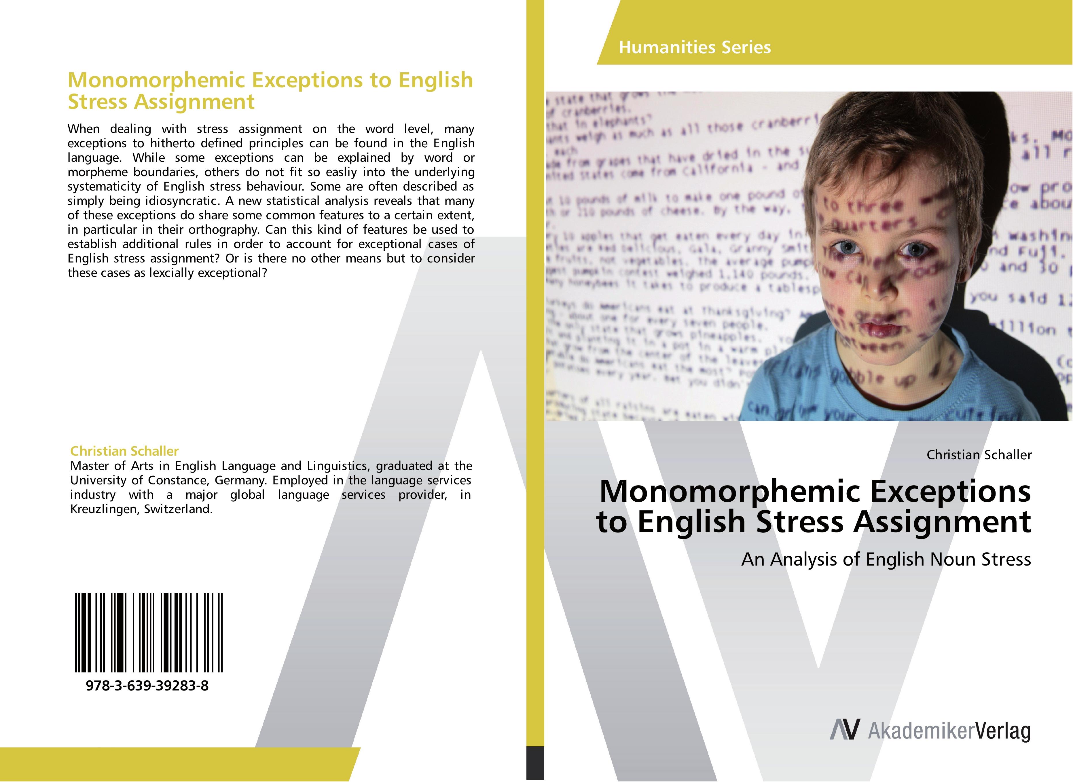 Monomorphemic Exceptions to English Stress Assignment